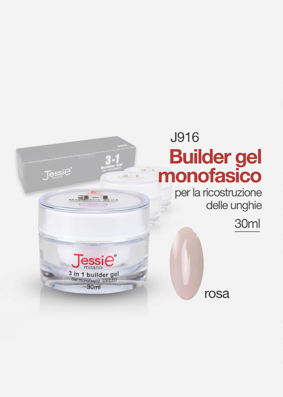 Gel Costruttore Monofasico 3in1 Rosa 30ml