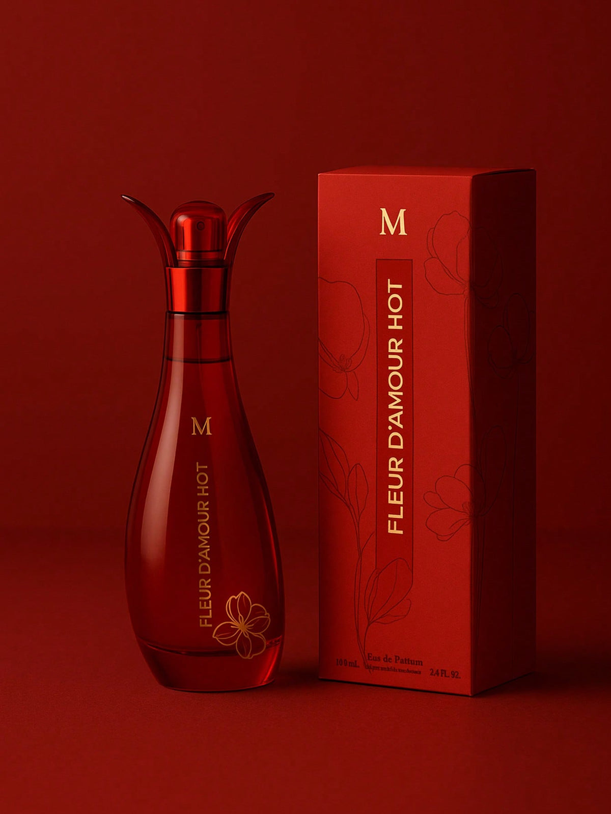 Fleur D’Amour Hot - Eau de Parfum da Donna 100ml - Profumo Floreale Persistente
