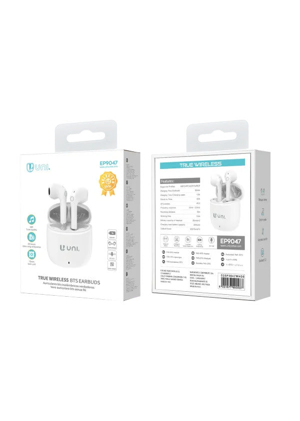 Auricolari Bluetooth Semi-In-Ear UNI-TWS – 60H Autonomia, Bluetooth 5.3 | UNICO