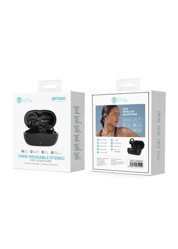 Auricolari Bluetooth Clip-On OWS | Aperto, BT5.4, Type-C, 50H Standby – UNICO