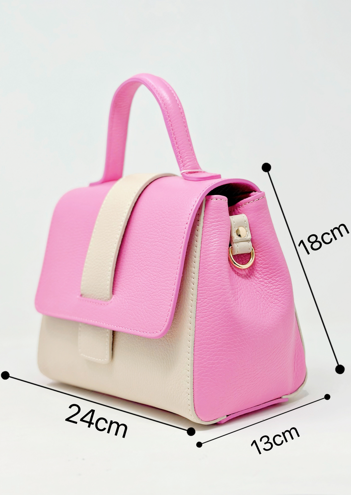 Borsa a Mano e Tracolla in Vera Pelle 100%, Made in Italy, art. 119200
