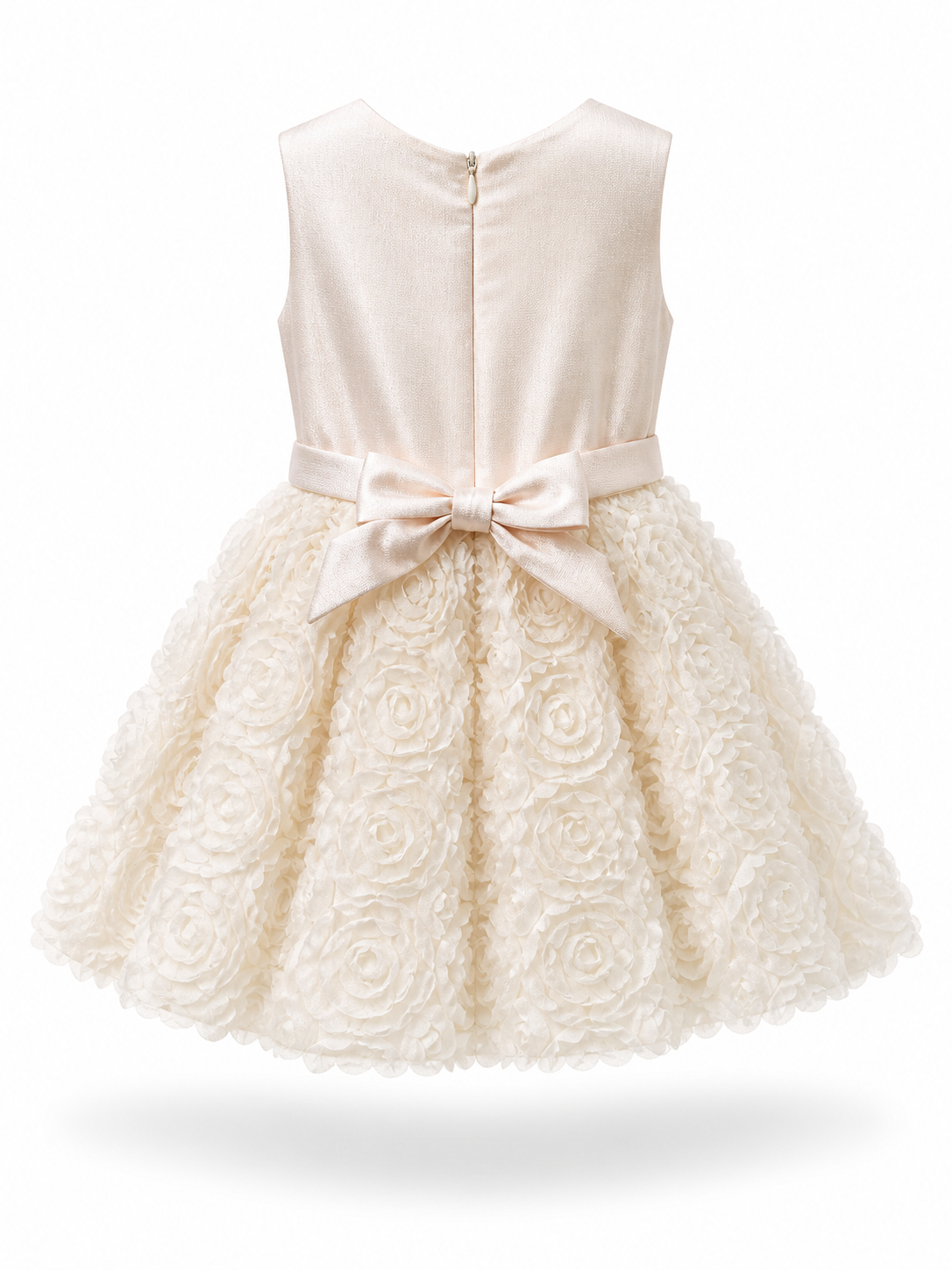 Abito Elegante Bambina 2-12 Anni – Vestito Cerimonia con Gonna 3D Floreale per Matrimonio e Comunione