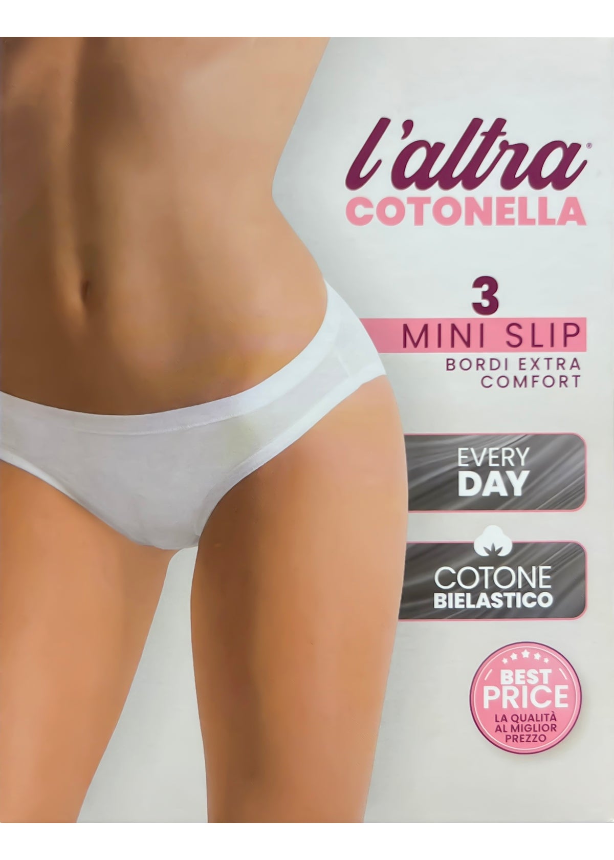 Slip Vita Bassa Donna Cotonella in Cotone – Confezione da 3 Paia