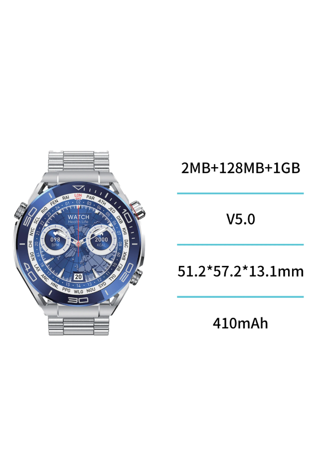 Smart Watch Ultimate Extraordinary Master | Doppio Cinturino Metallo + Silicone
