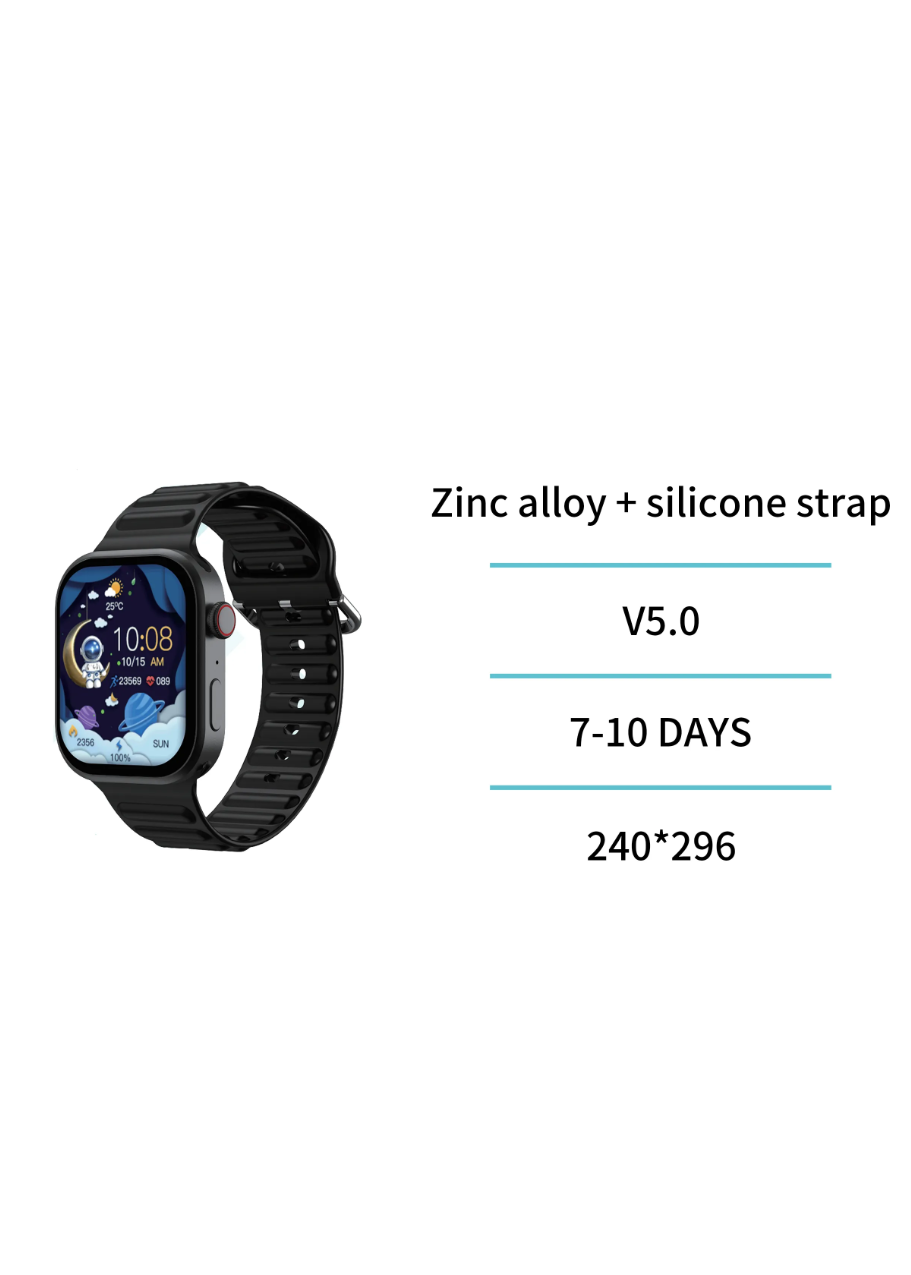 Smart Watch Hryfine 2,01 Pollici 49mm | GPS, Chiamate BT, SpO2 – UNICO Nero