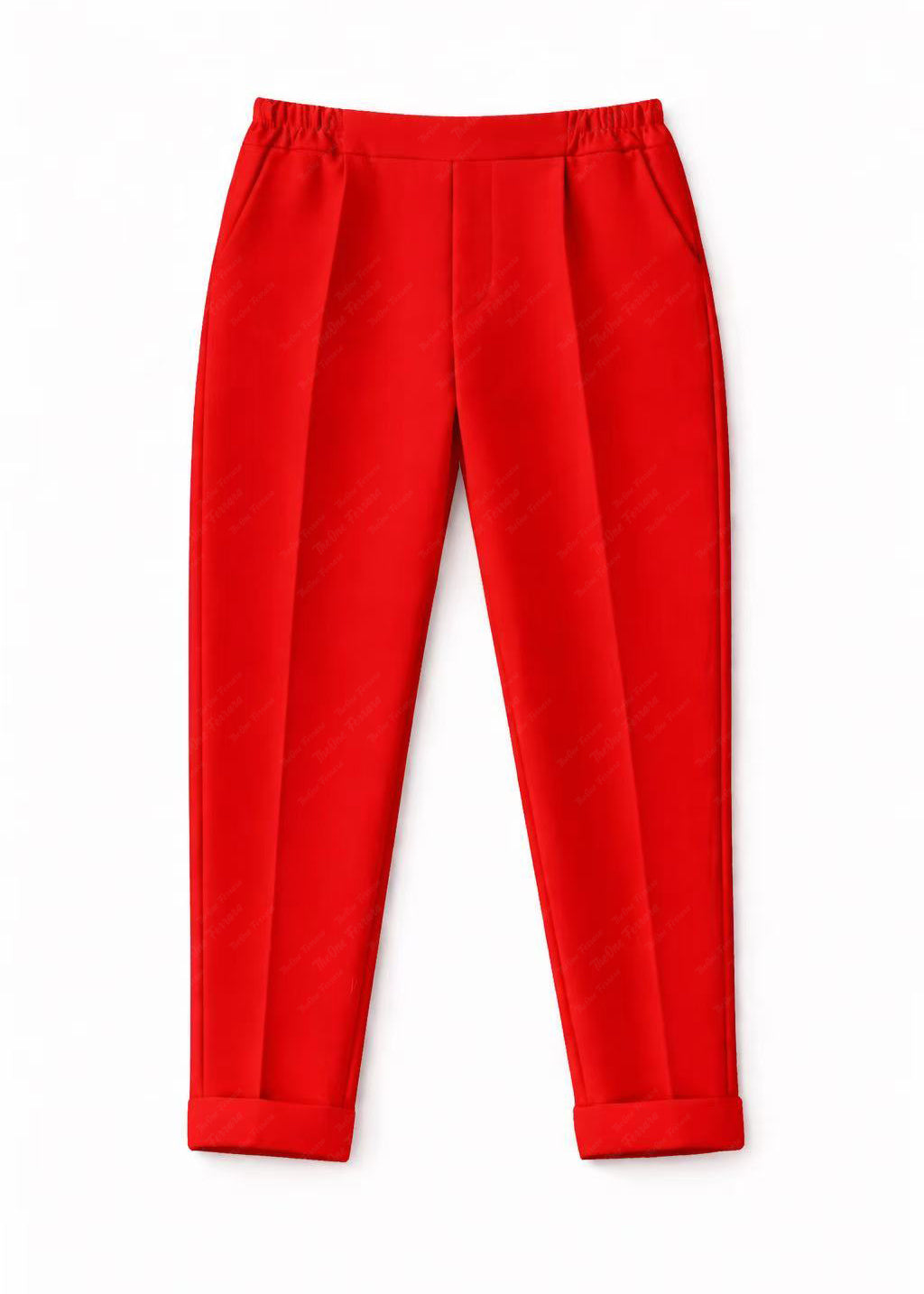 Tailleur Donna Elegante – Completo Donna Ufficio Stile Italiano S-3XL Rosso Pantaloni