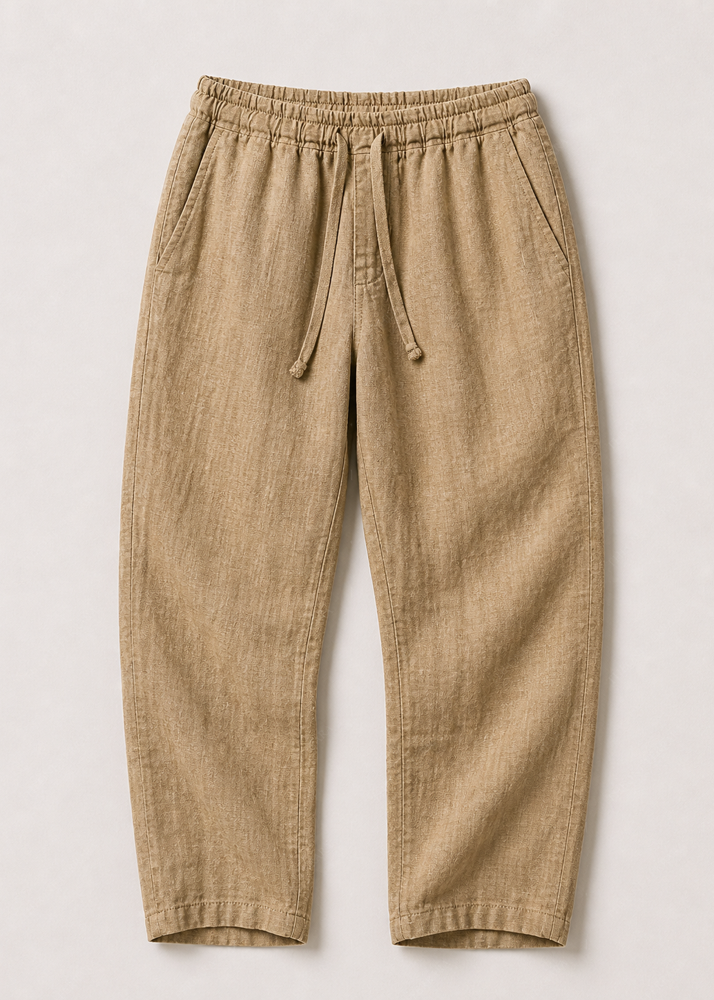 Pantalone Uomo in Lino 100% — Made in Italy Kakhi