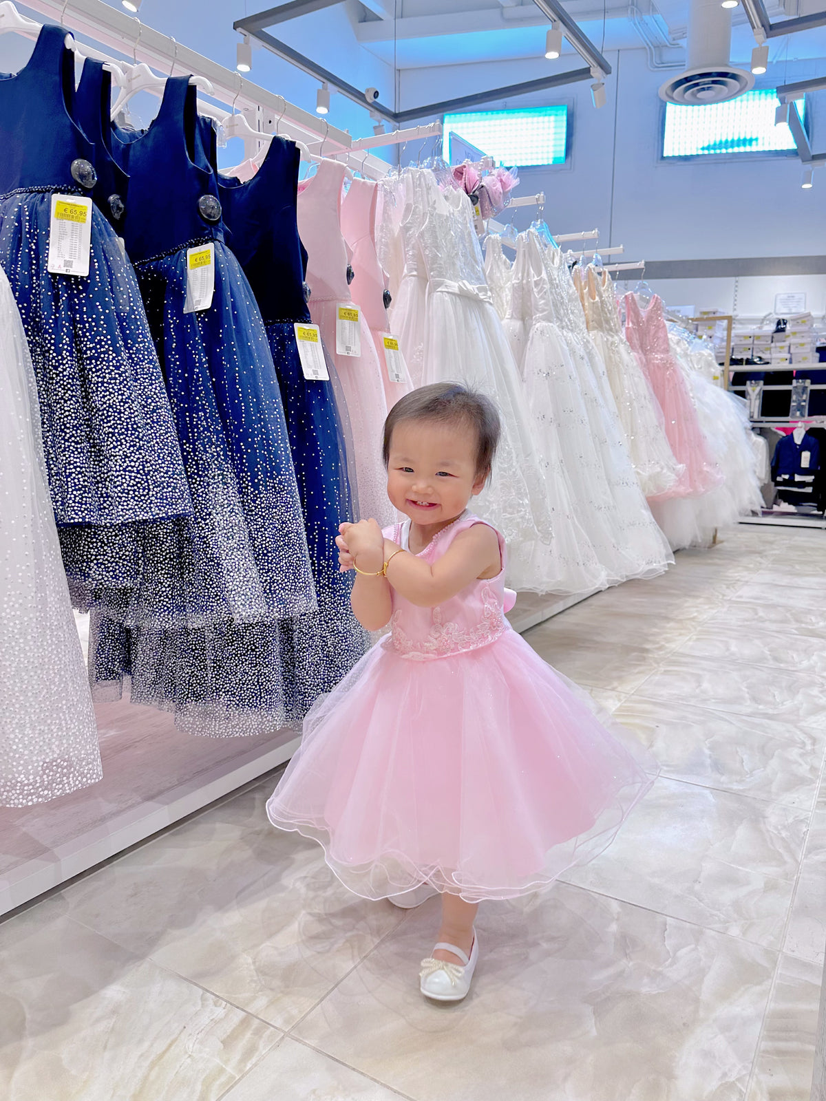 Abito da principessa rosa per bambina 6M–36M Compleanno, Battesimo, Damigella TheOne Bambini 62312