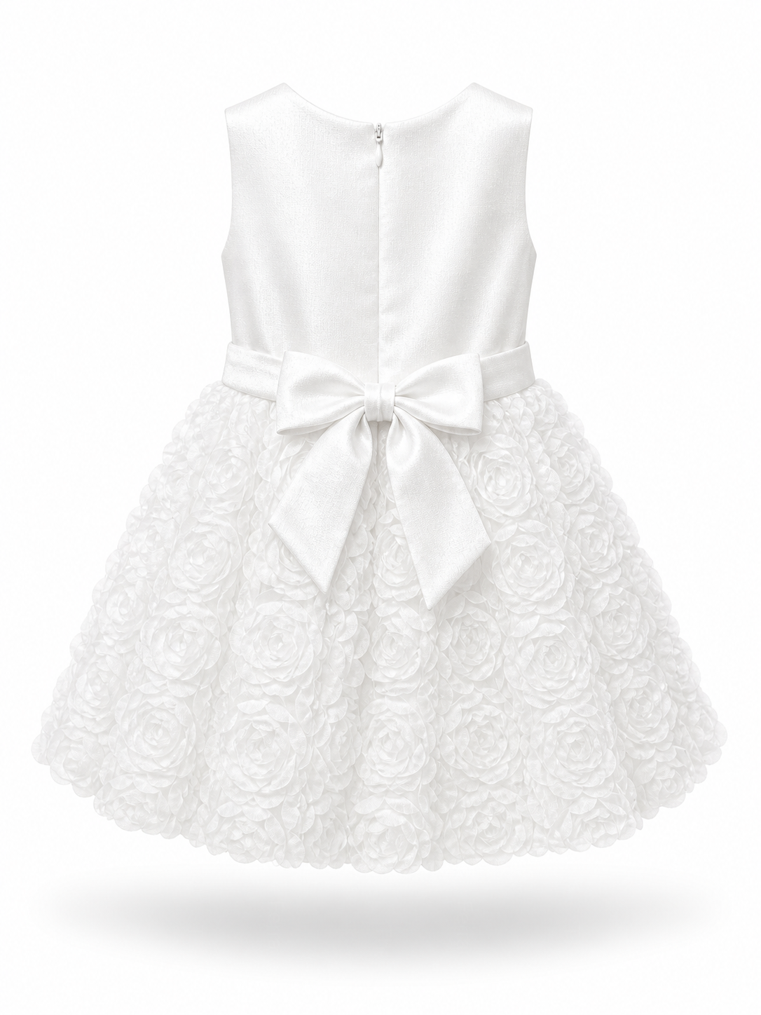 Abito Elegante Bambina 2-12 Anni – Vestito Cerimonia con Gonna 3D Floreale per Matrimonio e Comunione