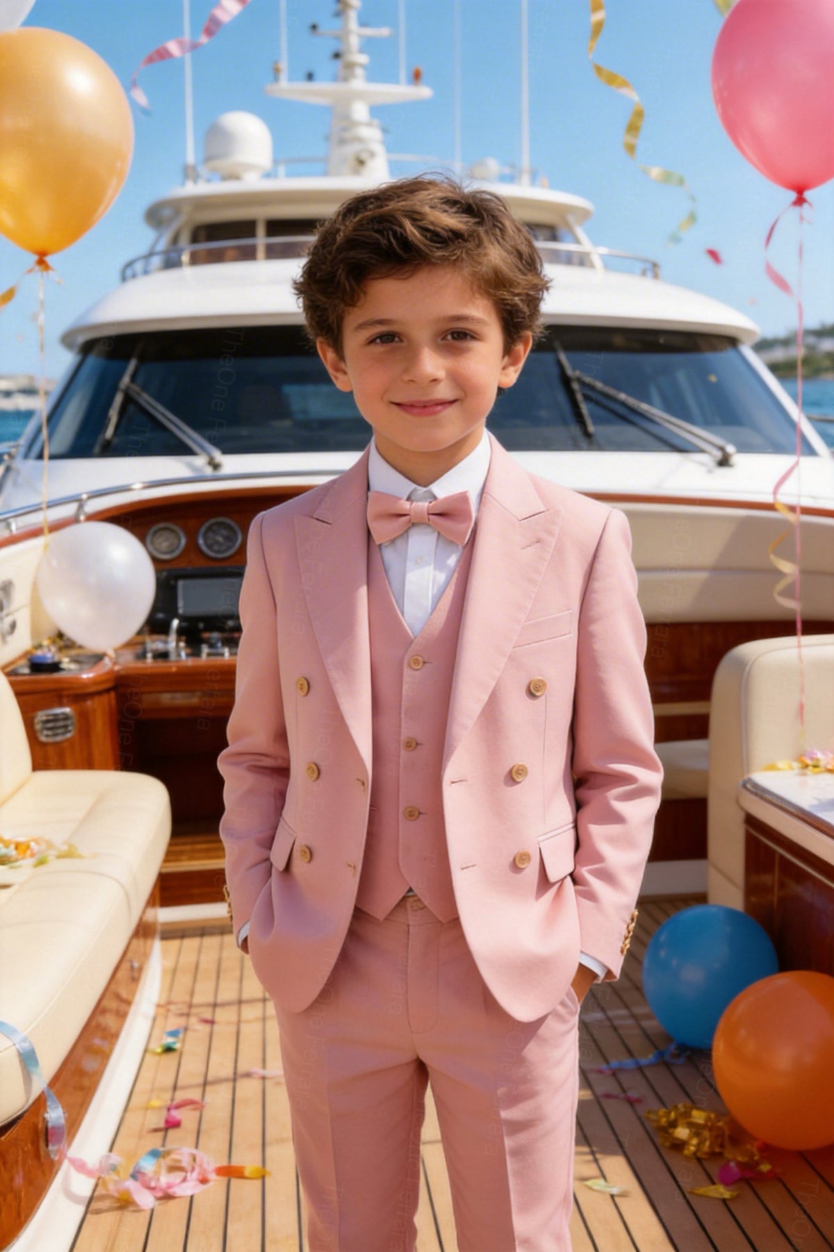 Completo Cerimonia Bambino in Stile Sartoriale – Abito Elegante Rosa 218