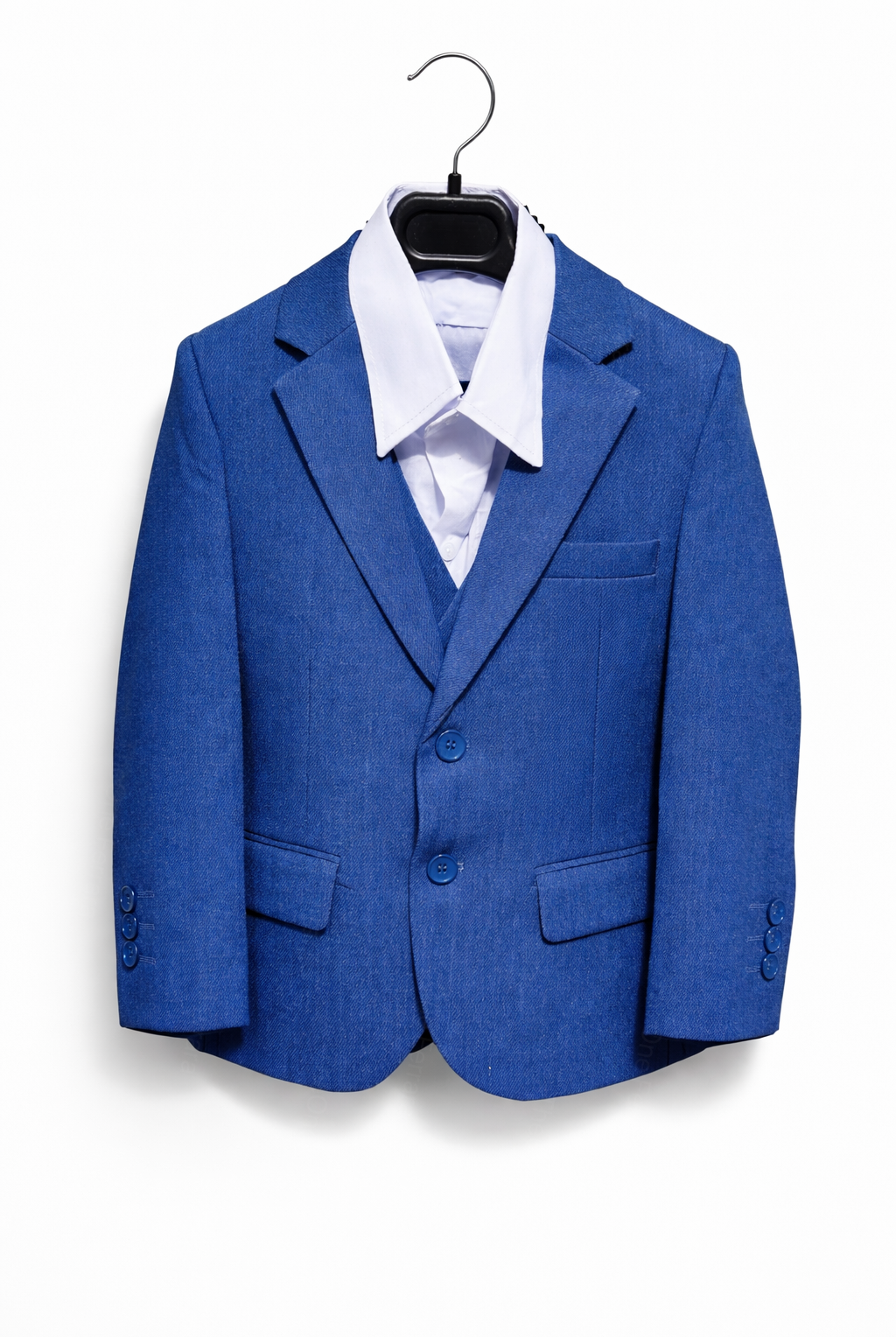 Completo Elegante Bambino Blu Classico 5 Pezzi Abito Cerimonia Matrimonio Comunione 1-16 Anni