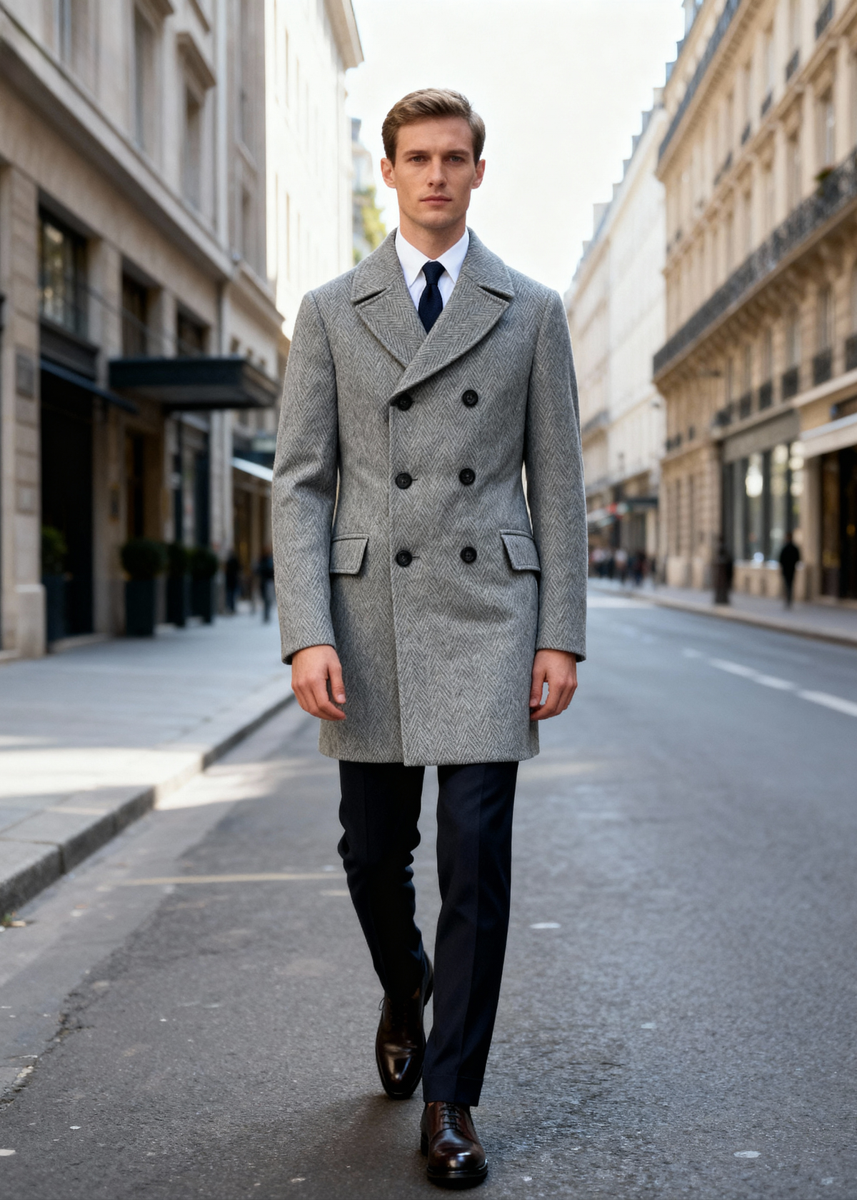 Cappotto Doppiopetto Uomo in Stile Sartoriale – Eleganza Metropolitana