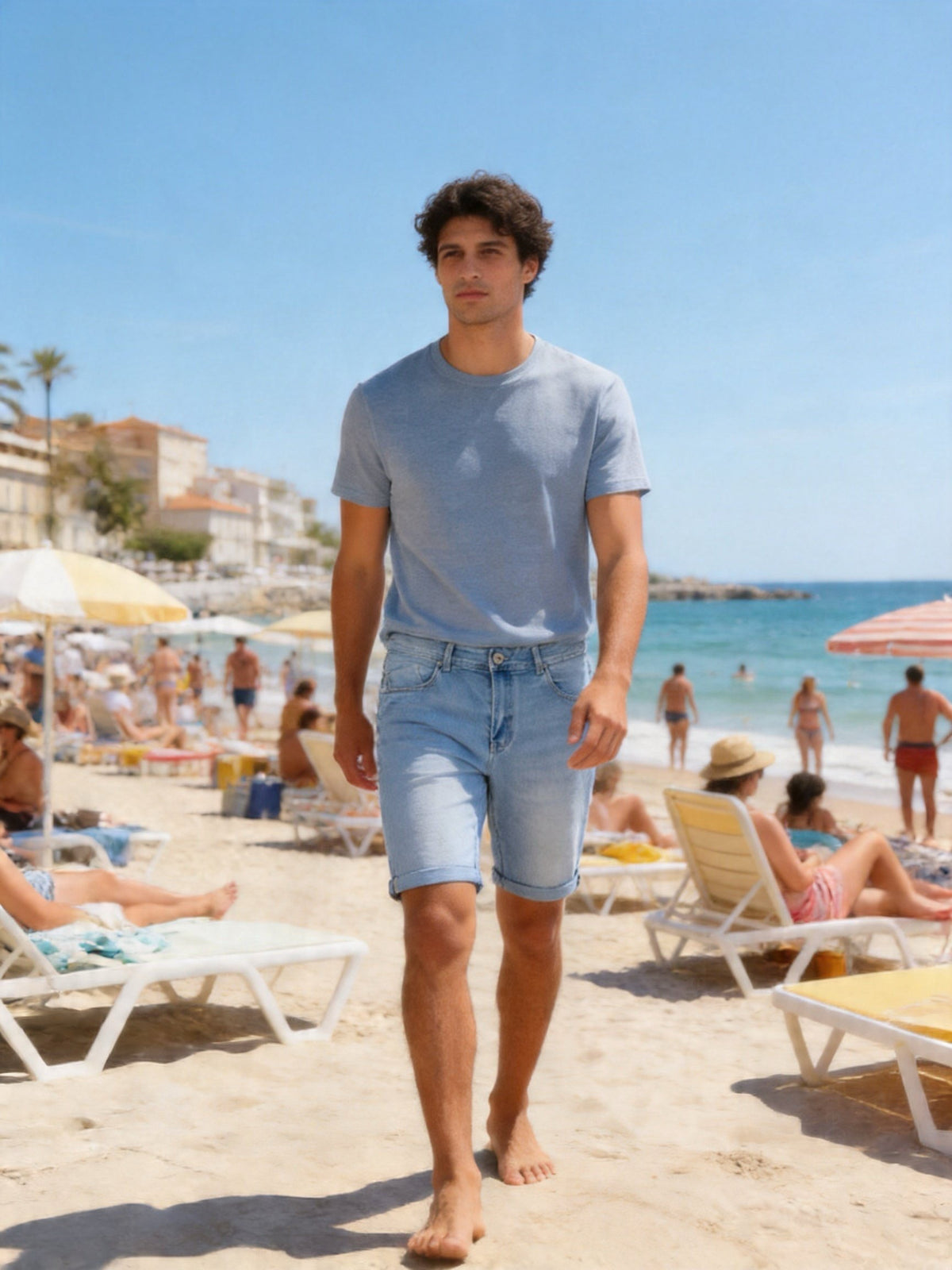 Bermuda Uomo Jeans Cotone Elasticizzato Denim Estivo 1620