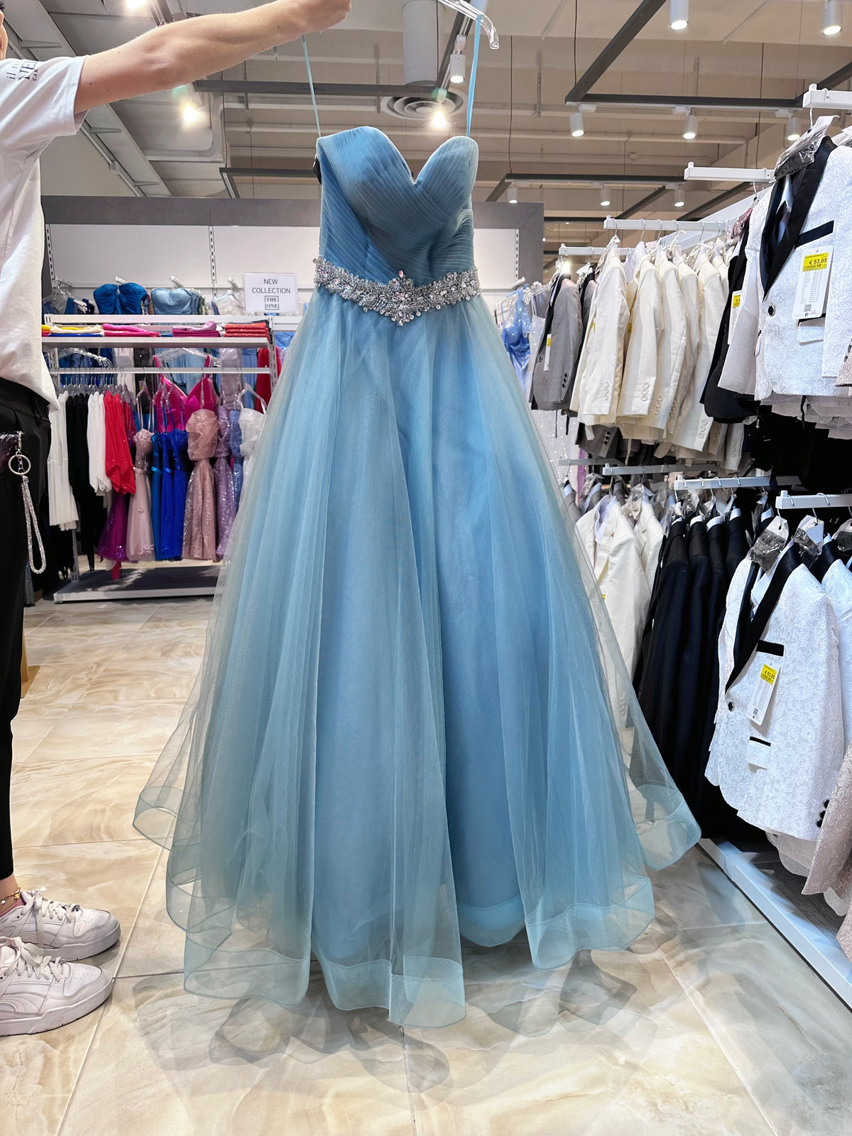 Abito elegante blu polvere