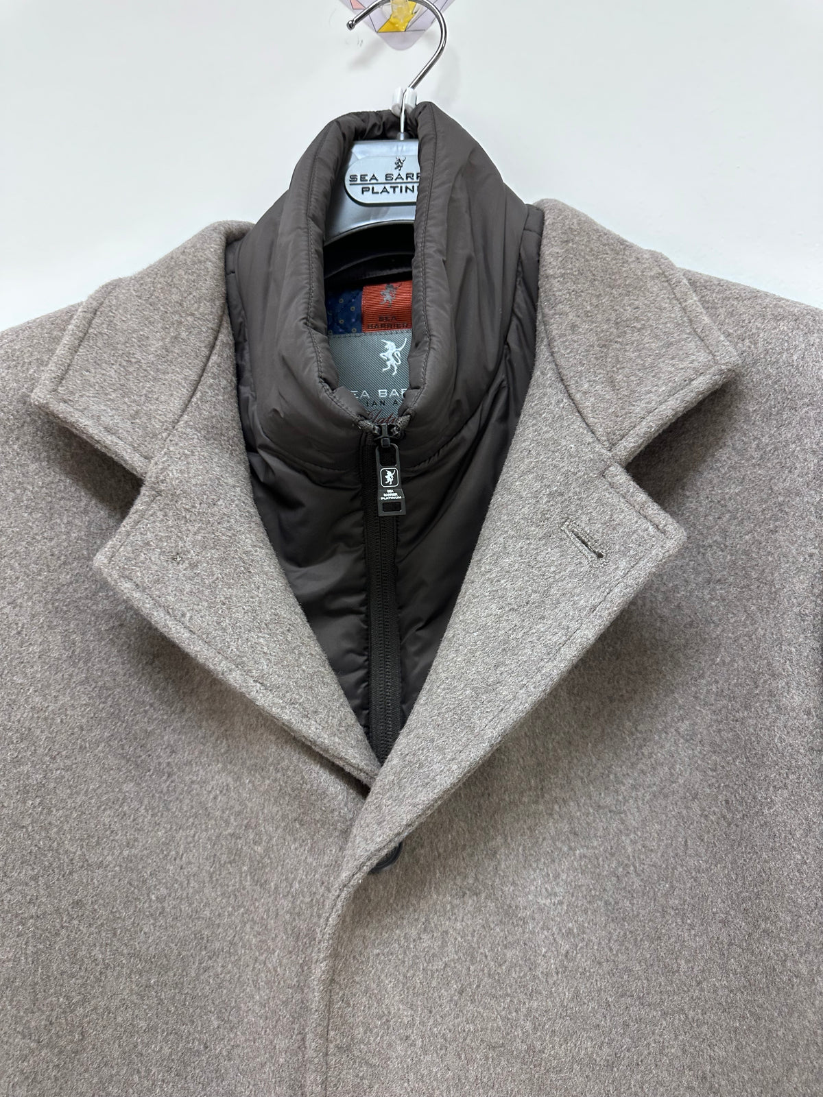 Cappotto Uomo con Pettorina Removibile – Lana e Poliestere | Sartoria Italiana 116M