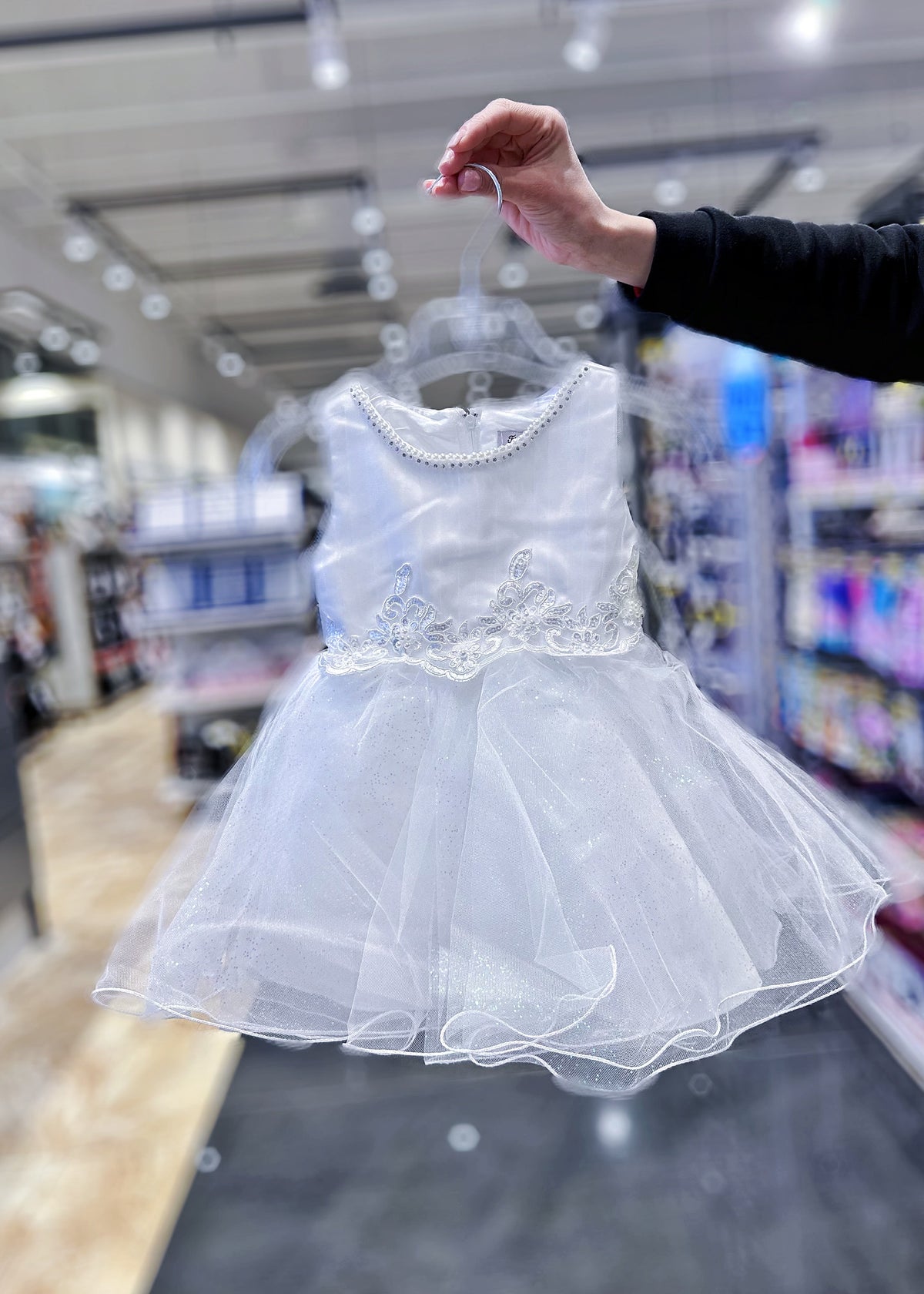 Abito da Principessa Bianco - Vestito Elegante per Neonata (0-36 mesi) 36M