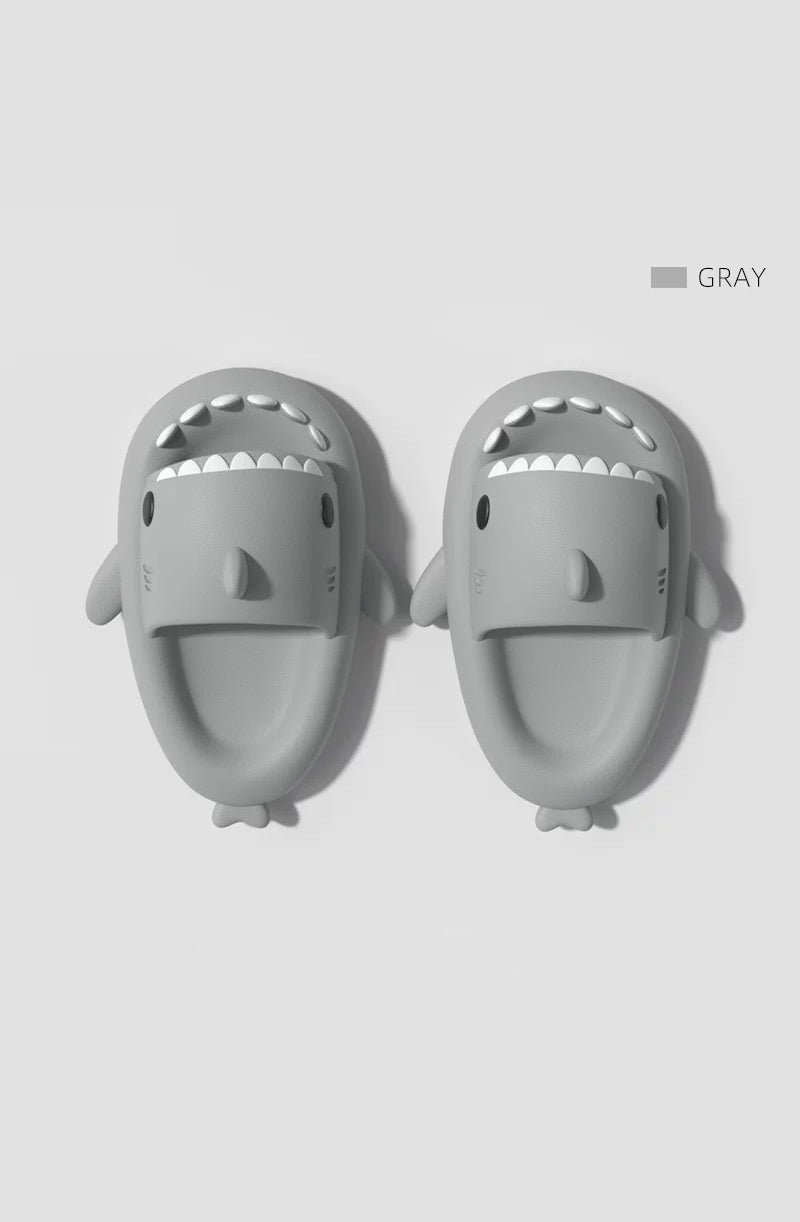 🦈 EXCREAT Ciabatte Uomo Antiscivolo con Design Squalo 2025 - Edizione Estiva Grigio