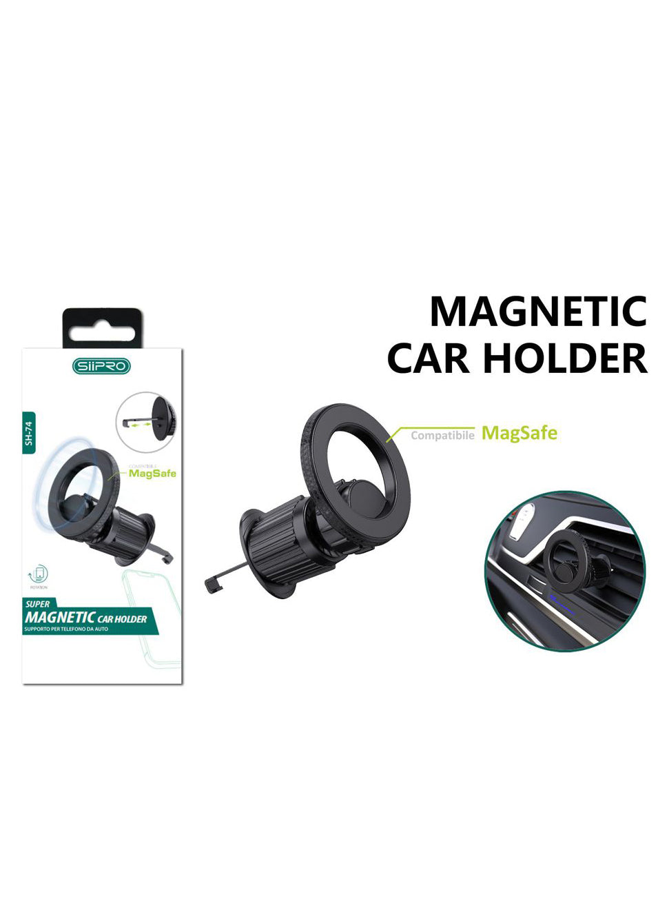 Supporto Magnetico da Auto per Presa d'Aria – Universale | iPhone, Samsung, Huawei