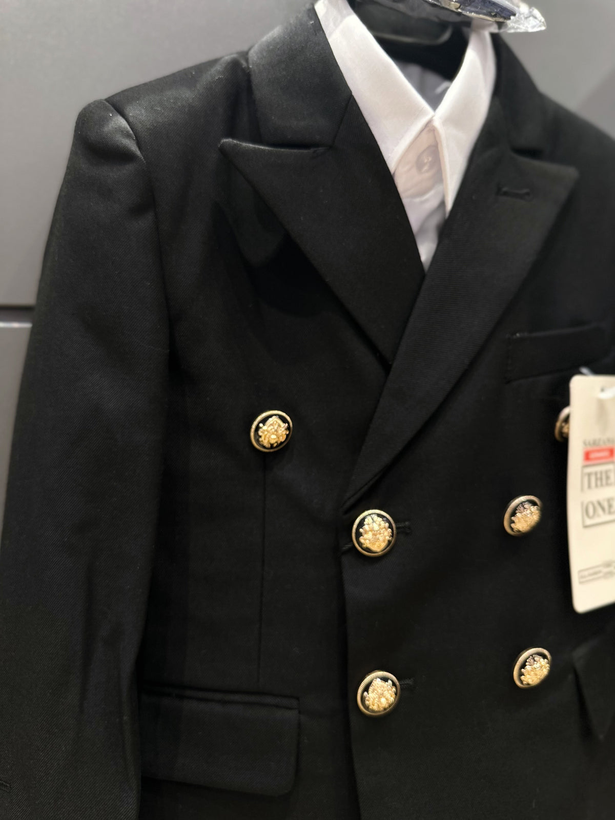 Completo elegante 5 pezzi per bambino 4–16 anni Giacca, gilet, camicia, pantaloni, papillon