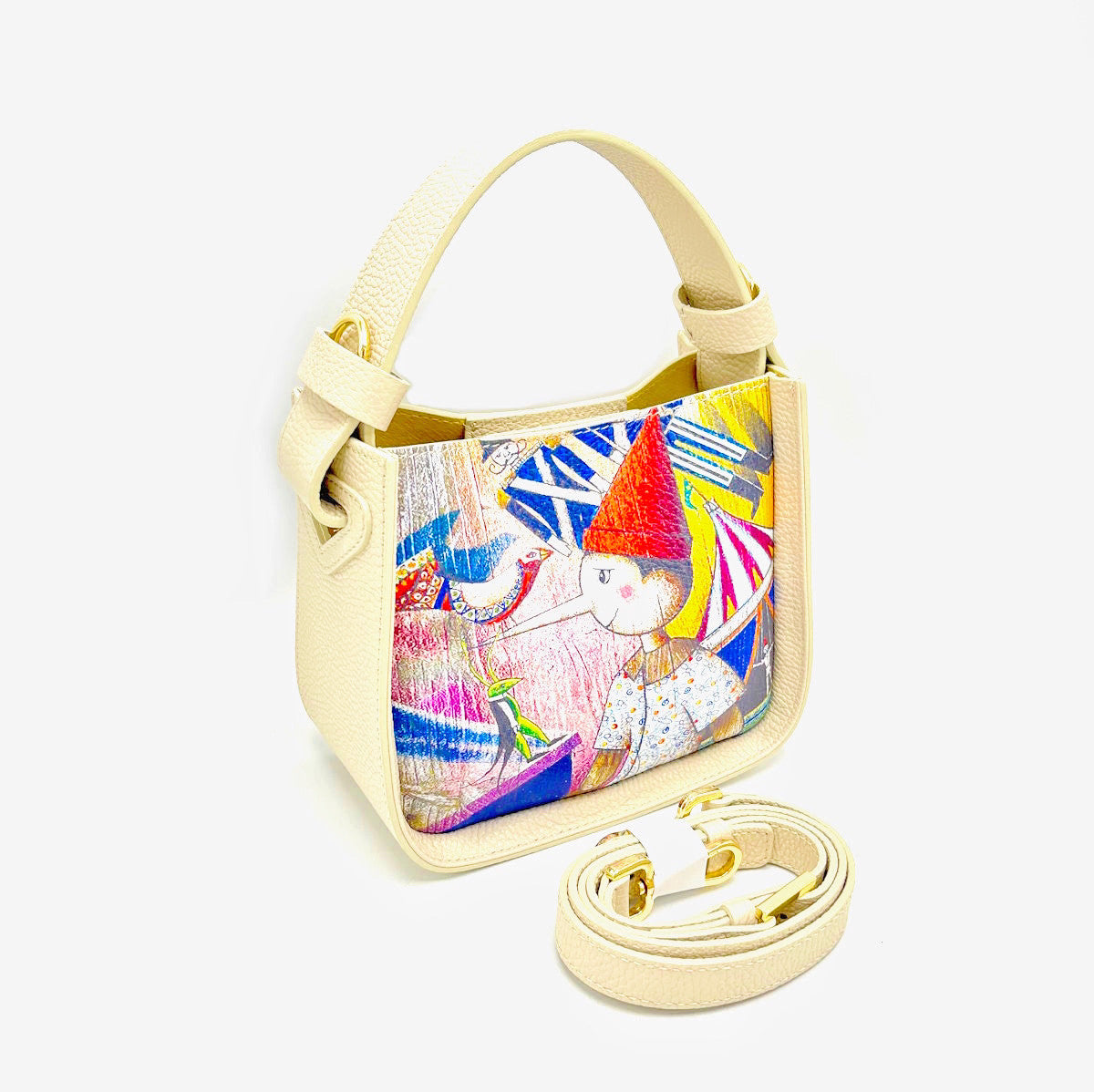 Borsa a Mano in Vera Pelle Stampata, Tracolla Removibile, Fatta a Mano in Italia – art. 112482 2
