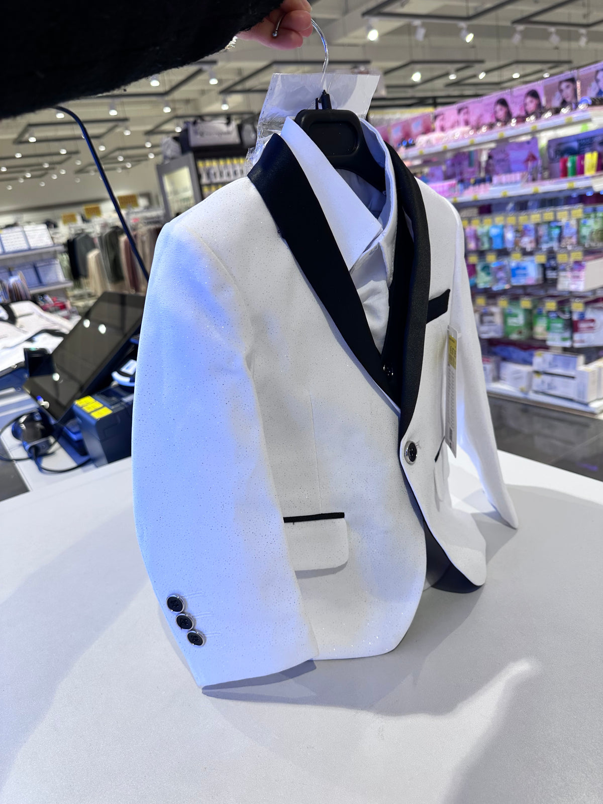 Completo elegante bambino bianco e nero 5 pezzi | 1-16 anni