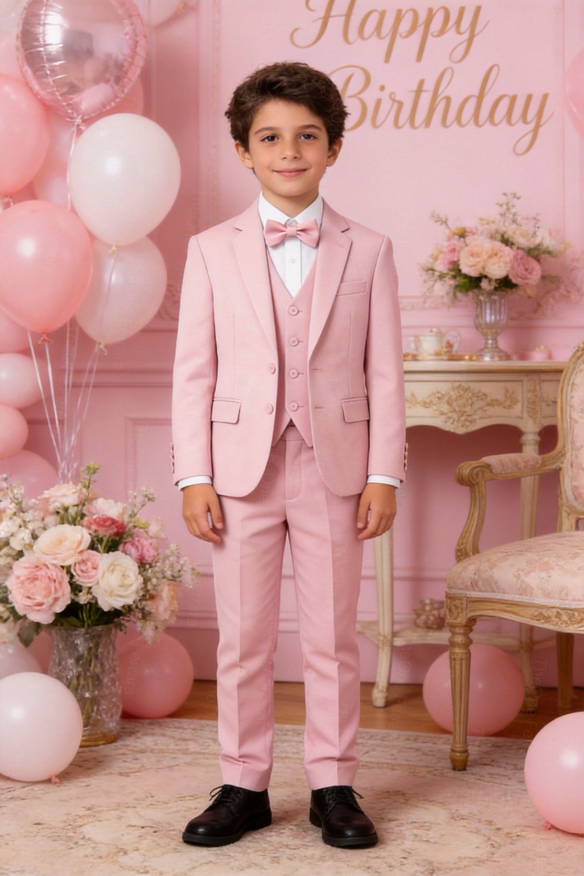 Completo Elegante Bambino Abito Cerimonia Matrimonio 5 Pezzi 1–16 Anni