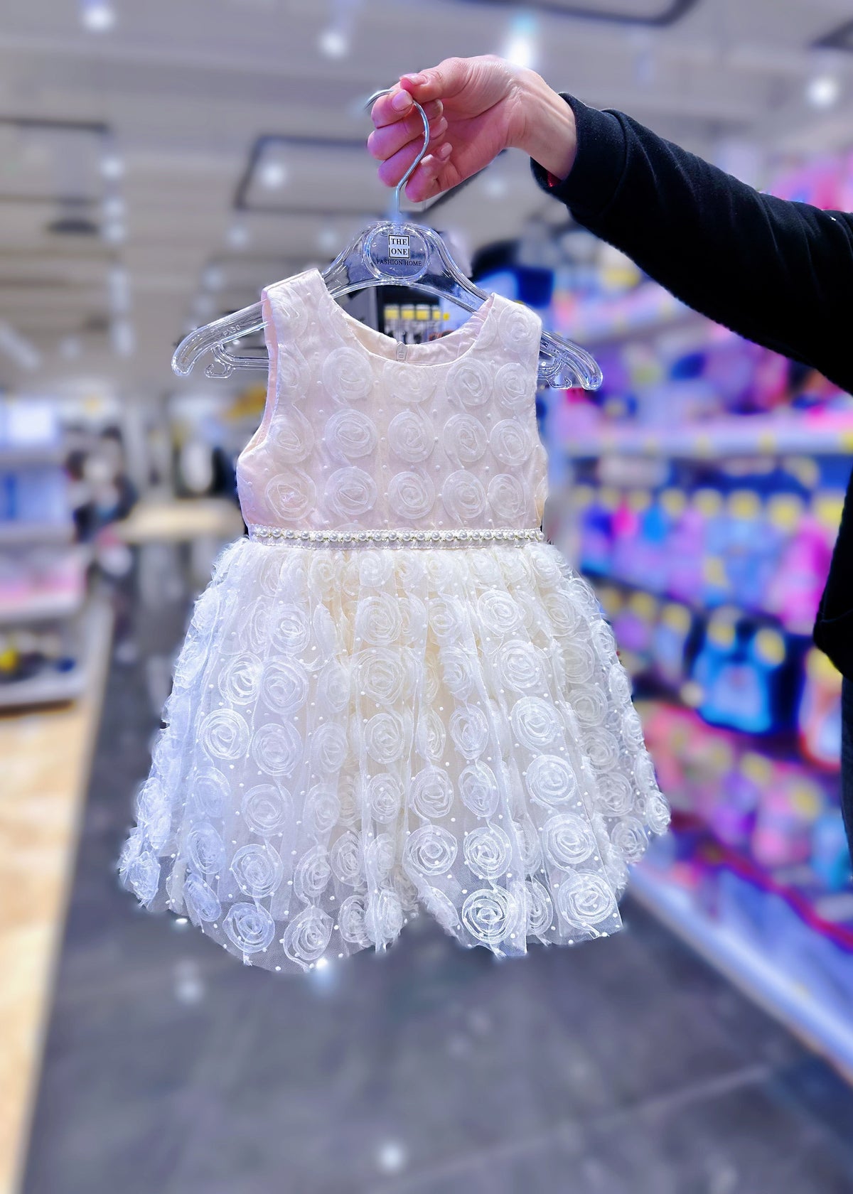Abito da Principessa Champagne - Vestito Elegante per Neonata (6mesi - 12 anni) Champagne