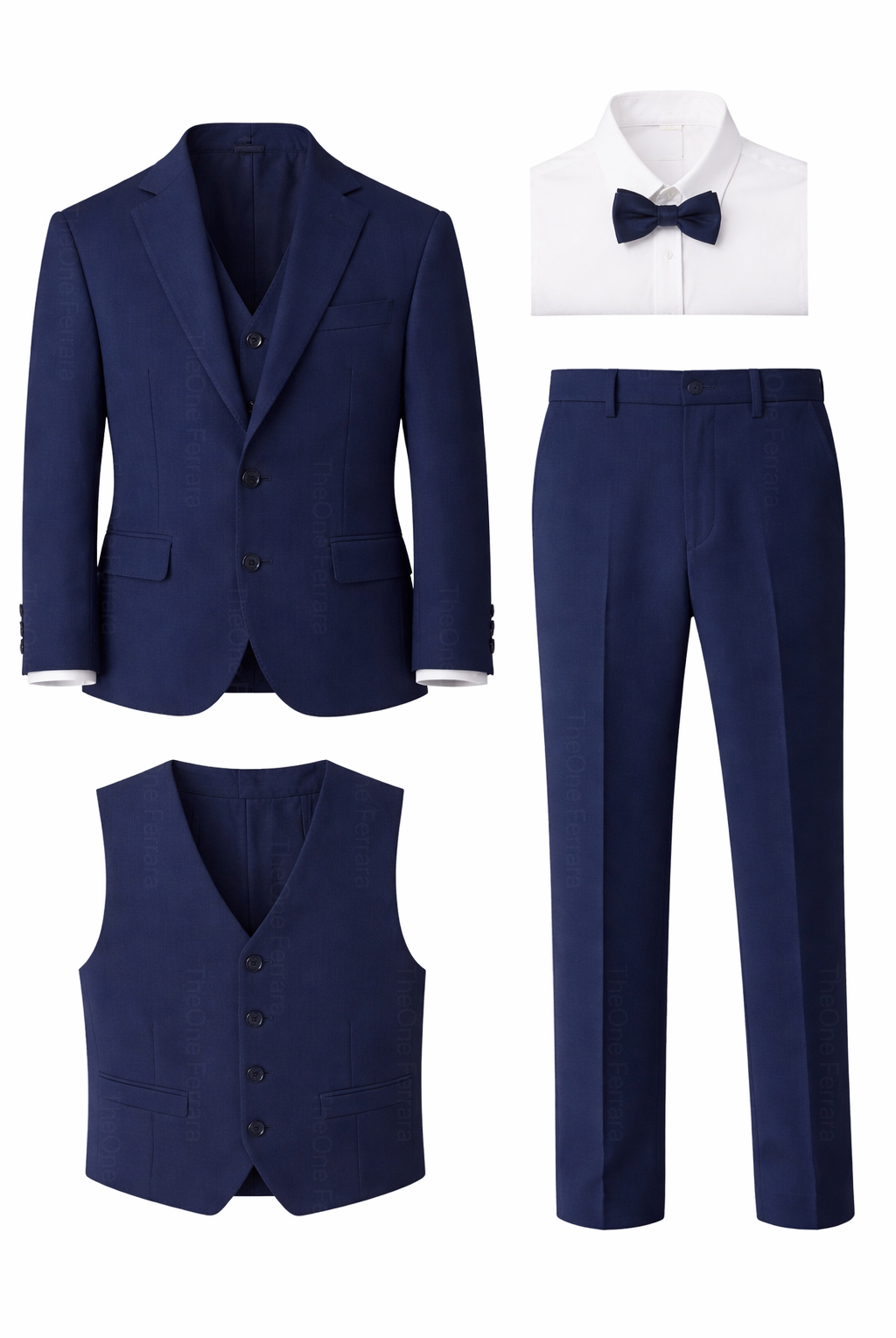 Abito Cerimonia Bambino Azzurro pastello freddo -Blu Elegante 1–16 Anni – Completo 5 Pezzi-TheOne