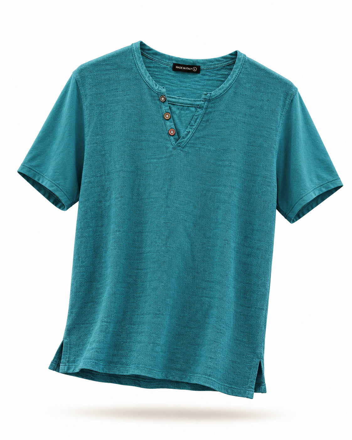 T-Shirt Uomo 100% Cotone Made in Italy | Casual Estiva Turchese