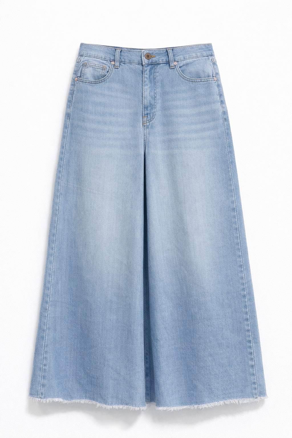 Jeans Donna Palazzo a Gamba Extra Larga – Pantaloni Denim Morbidi Effetto Gonna 1980 Denim Blue