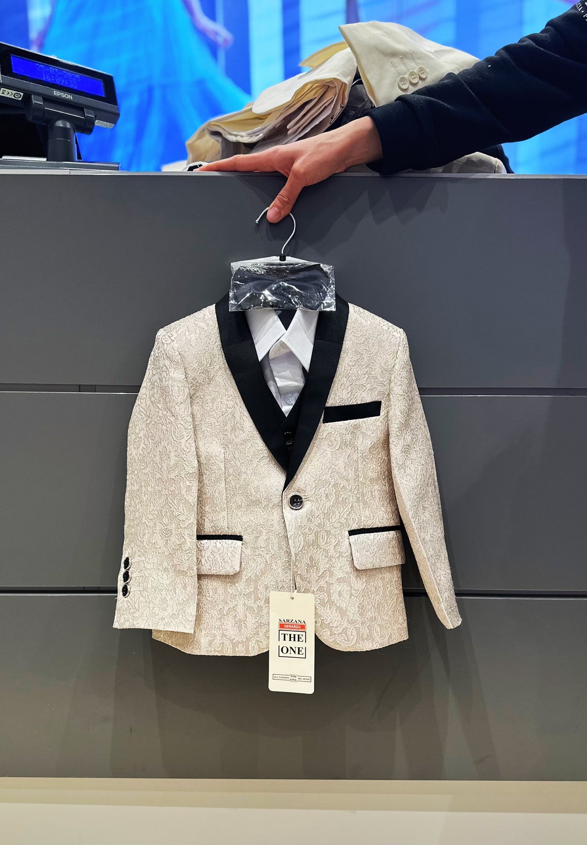 Completo elegante da cerimonia per bambini 5 pezzi – 1 a 16 anni 80%Poliestere 20%Cottone