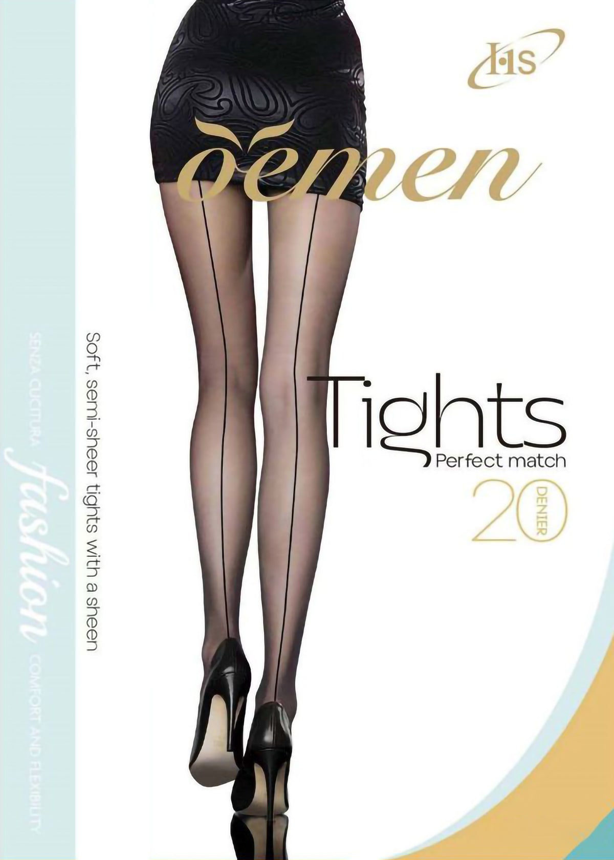 Collant Trasparenti Striped Neri 20 Denier – Eleganti e Sensuali