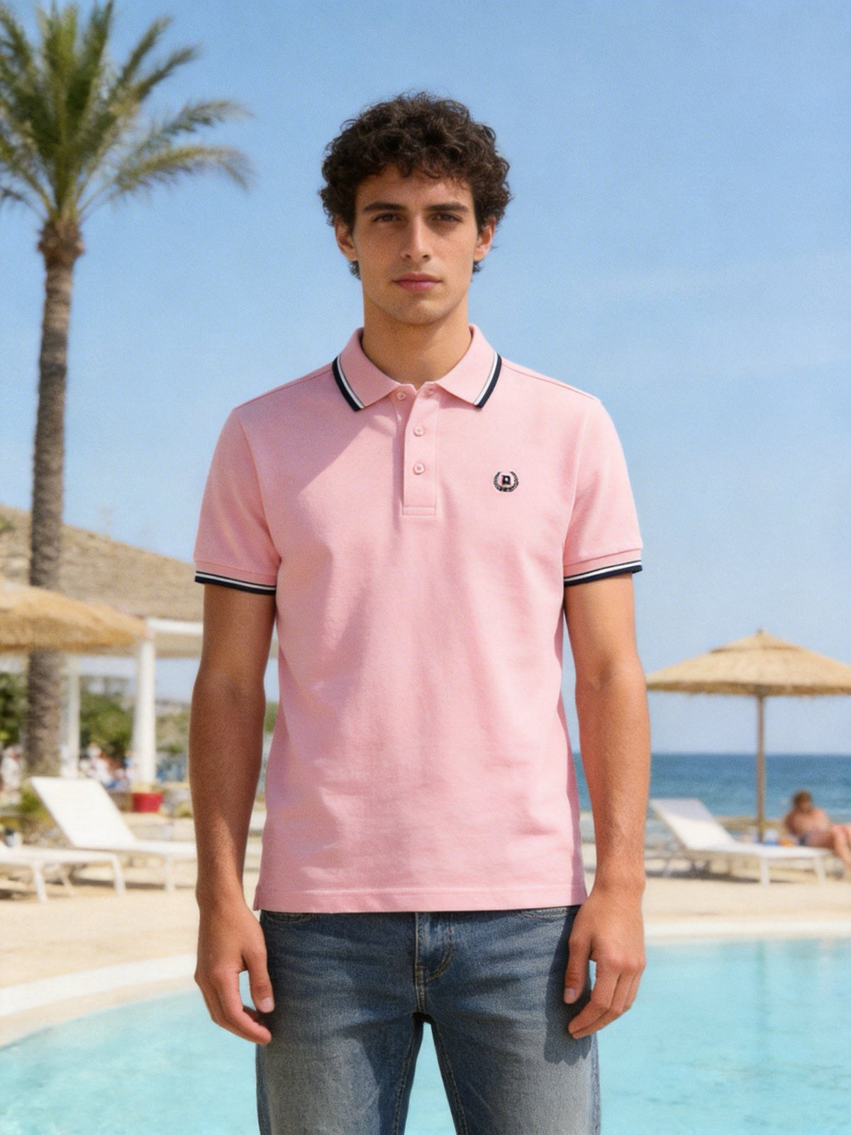 Polo Uomo 100% Cotone Manica Corta Tinta Unita Casual Estate Maglietta Uomo S-3XL