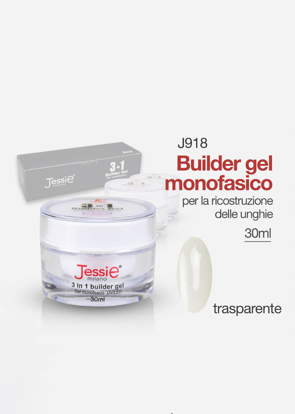 Gel Costruttore Monofasico 3in1 Trasparente 30ml
