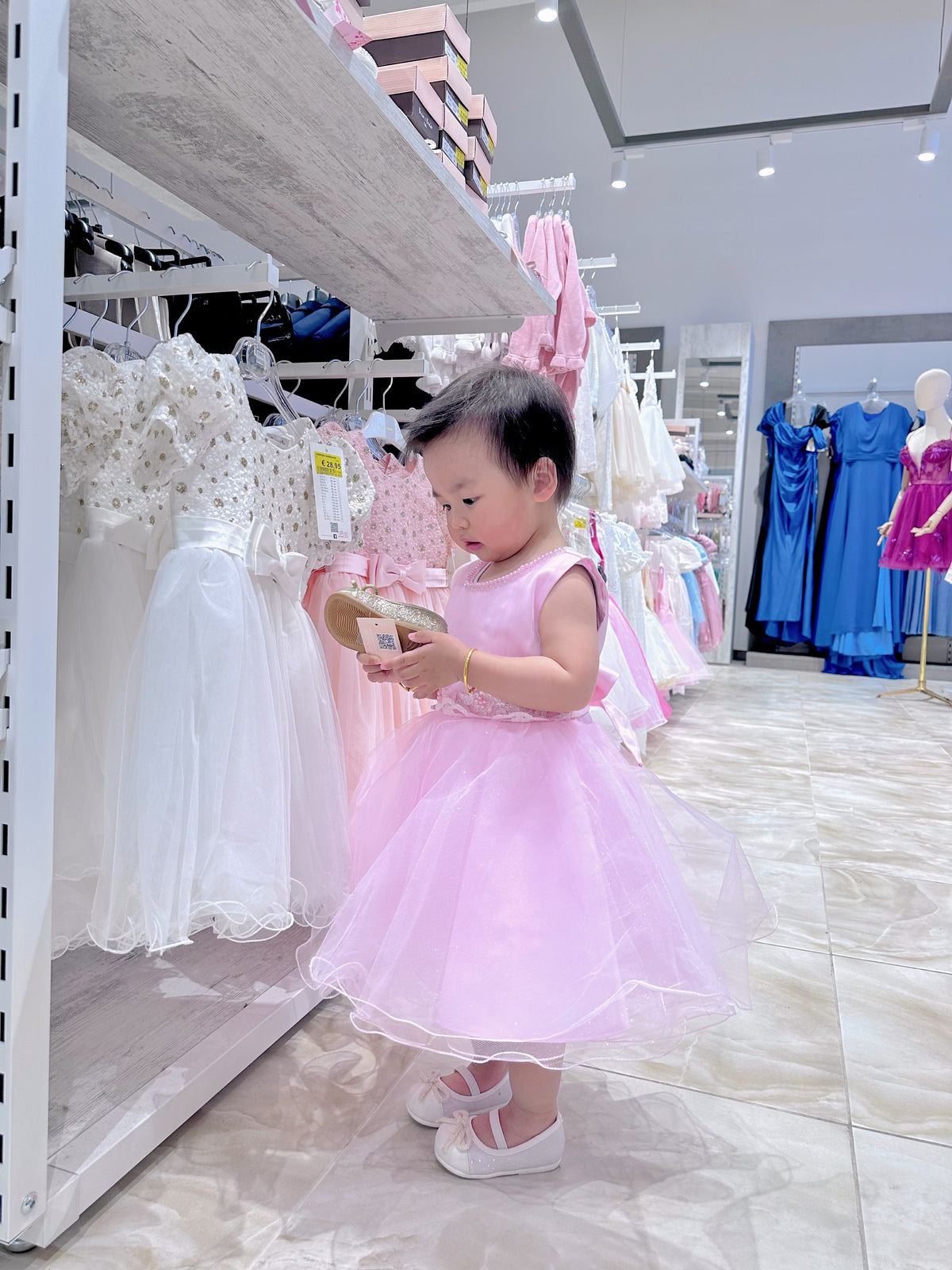 Abito da principessa rosa per bambina 6M–36M Compleanno, Battesimo, Damigella TheOne Bambini 62312