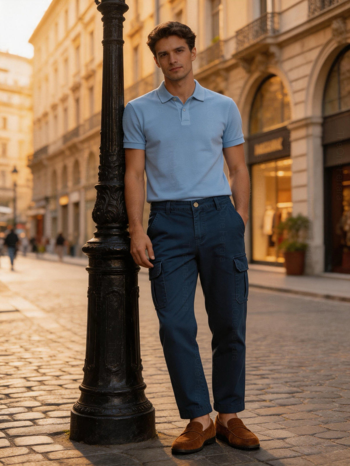 Pantaloni Cargo Uomo in Cotone Premium Regular Fit Autunno Inverno IT 46-60
