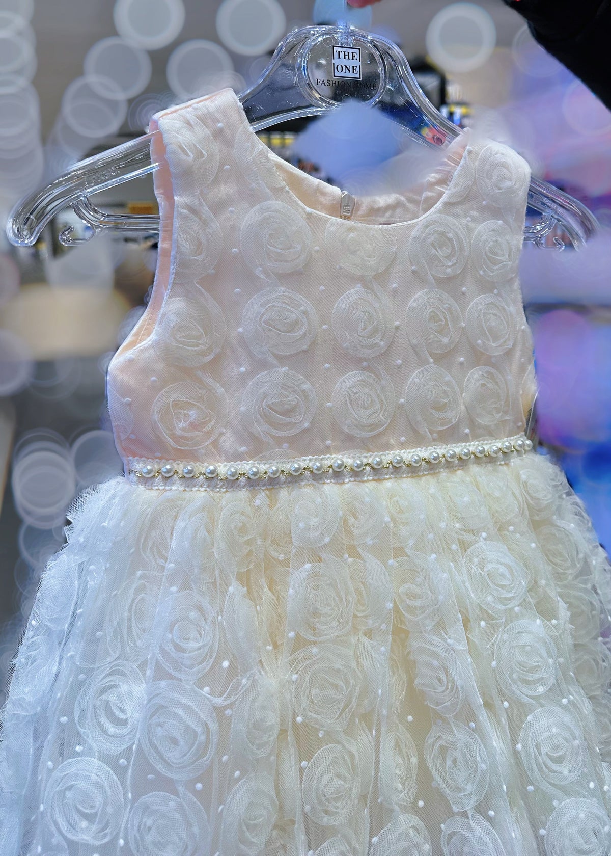 Abito da Principessa Champagne - Vestito Elegante per Neonata (6mesi - 12 anni)
