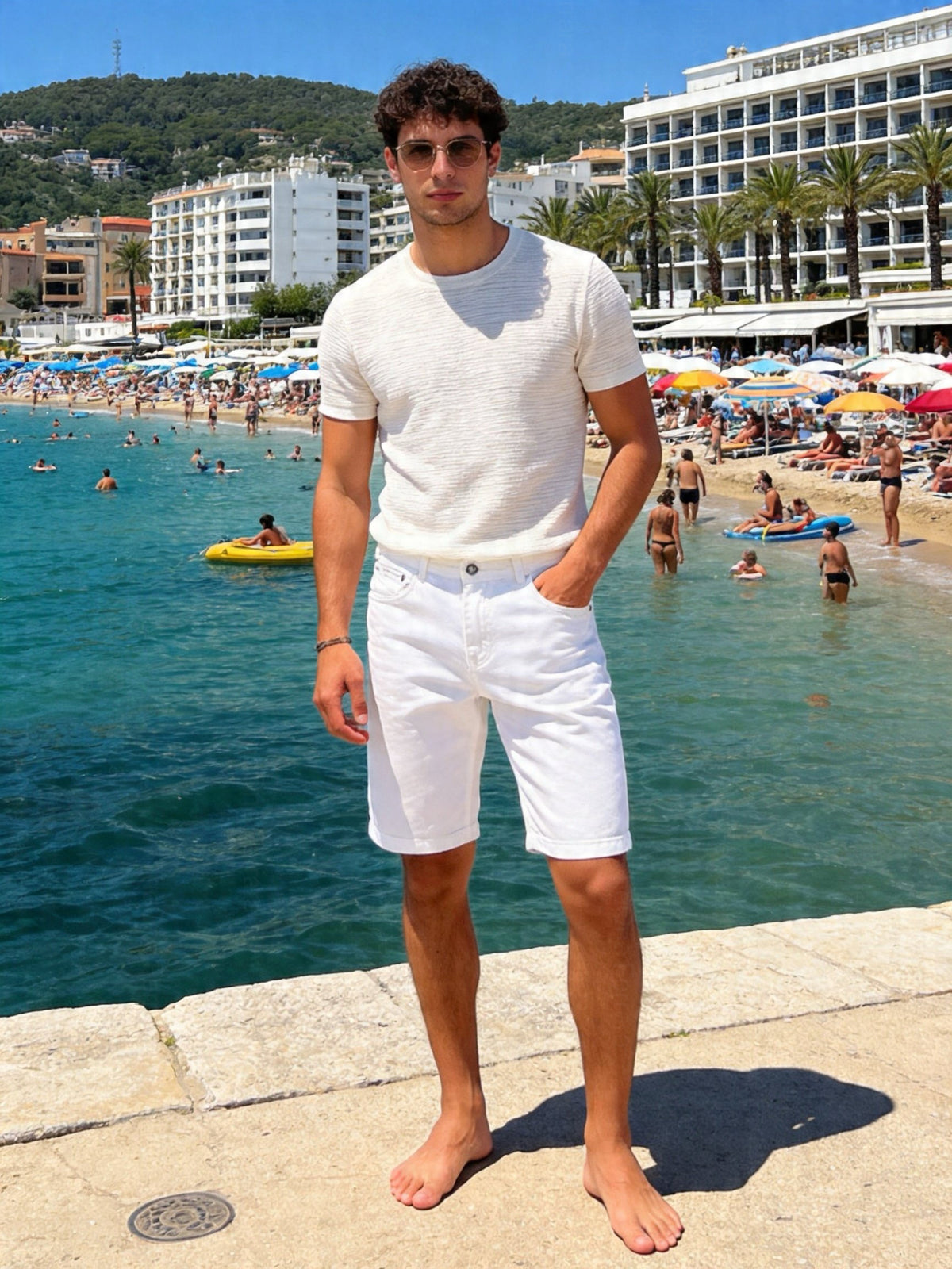 Bermuda Uomo Bianchi in Denim Estivi – Jeans Corti Uomo