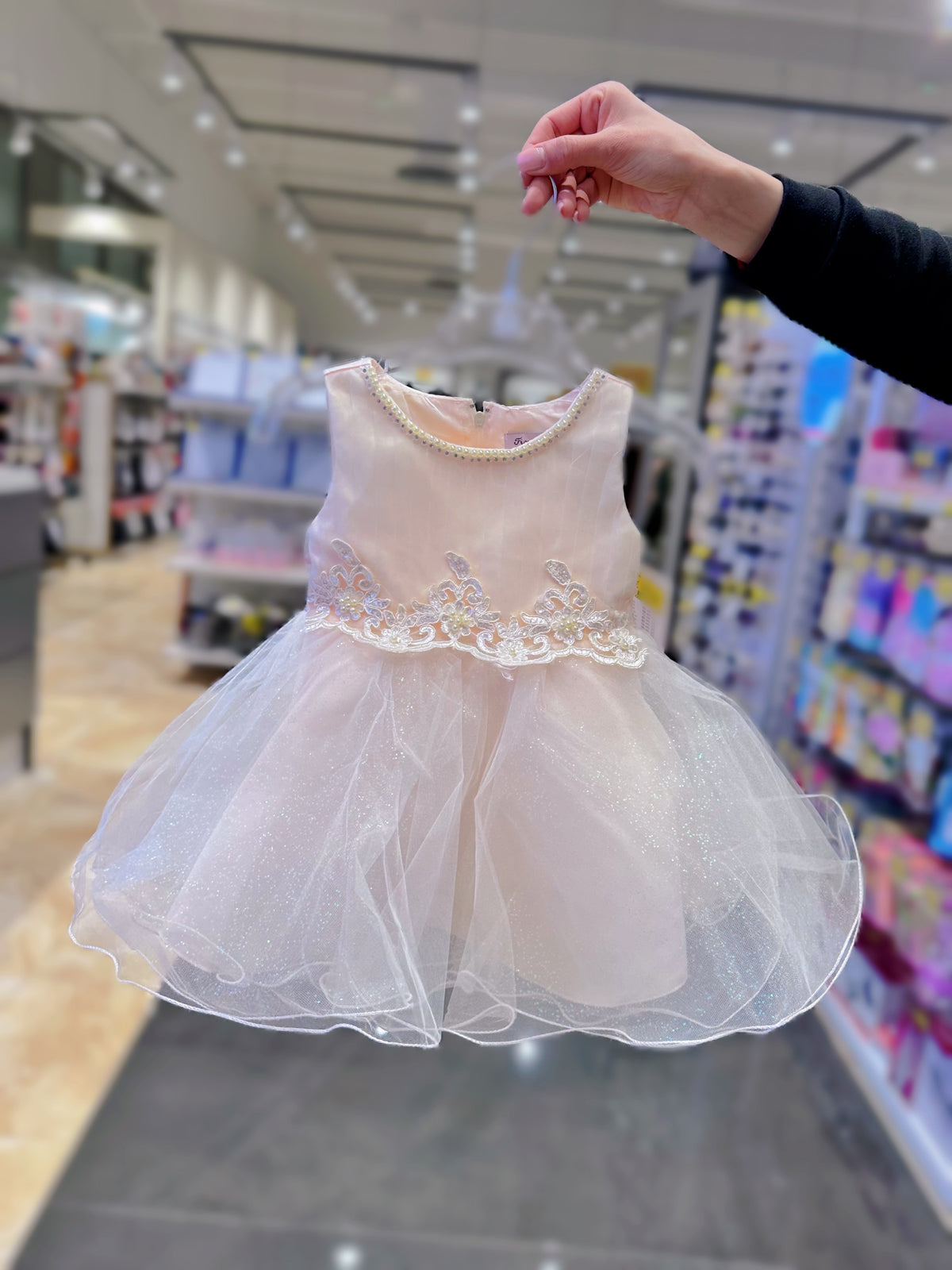 Vestito elegante color champagne per bambina 6M–36M Abito cerimonia, battesimo, compleannoTheOne Bambini 36M