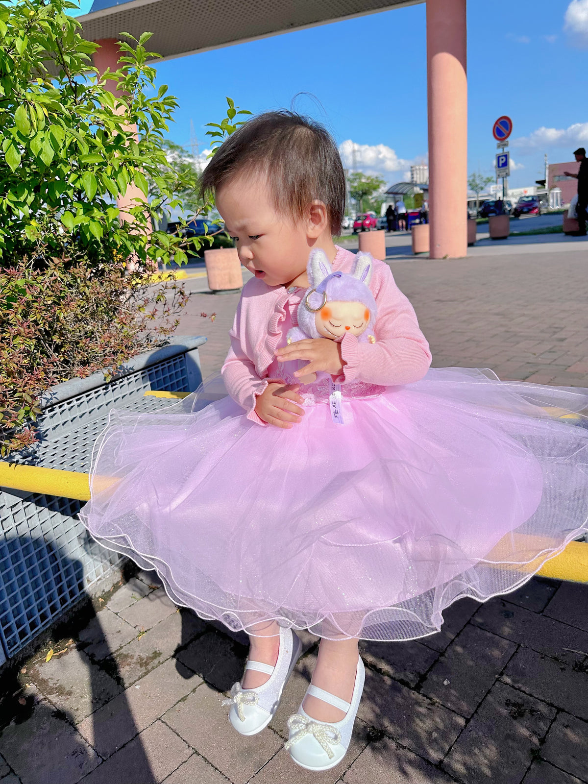Abito da principessa rosa per bambina 6M–36M Compleanno, Battesimo, Damigella TheOne Bambini 62312