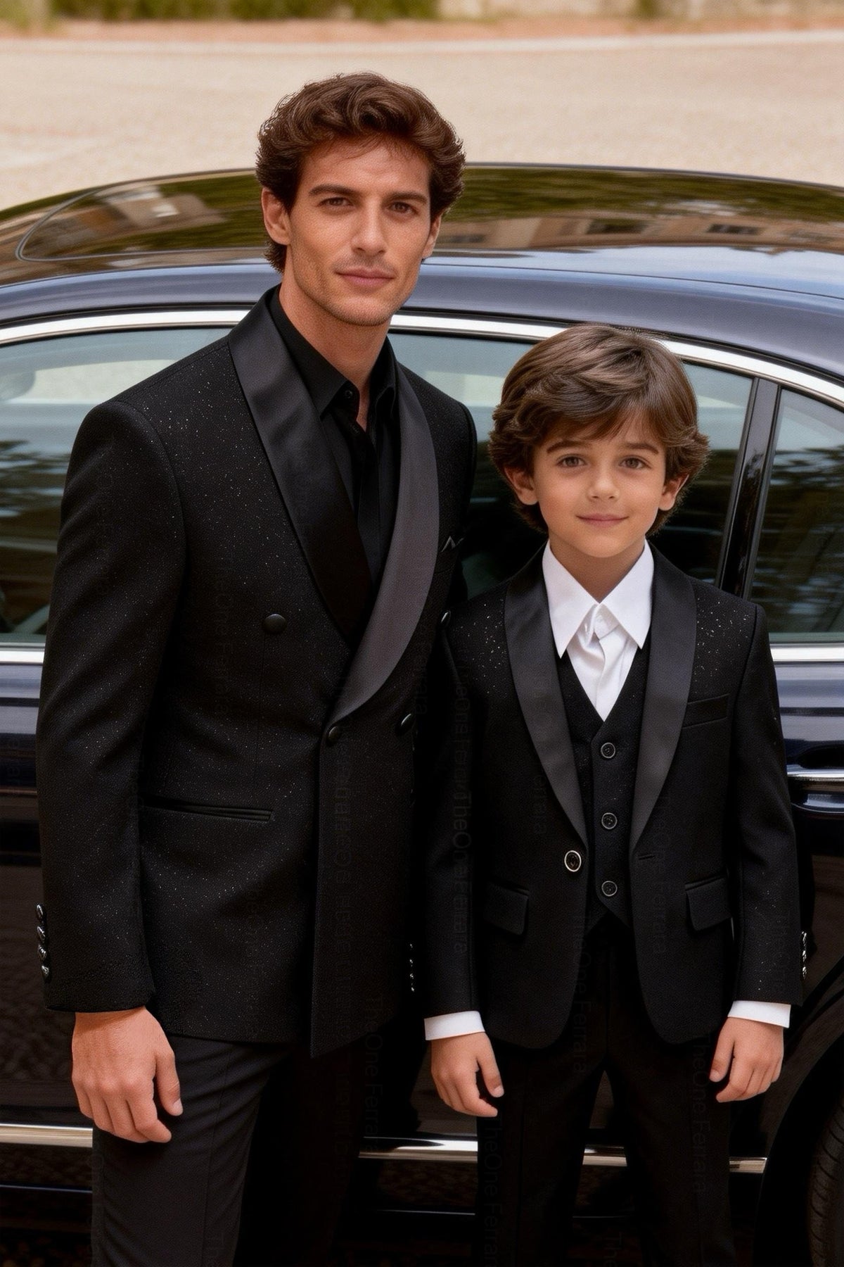 Completo elegante bambino nero 5 pezzi | 1-14anni A78-1