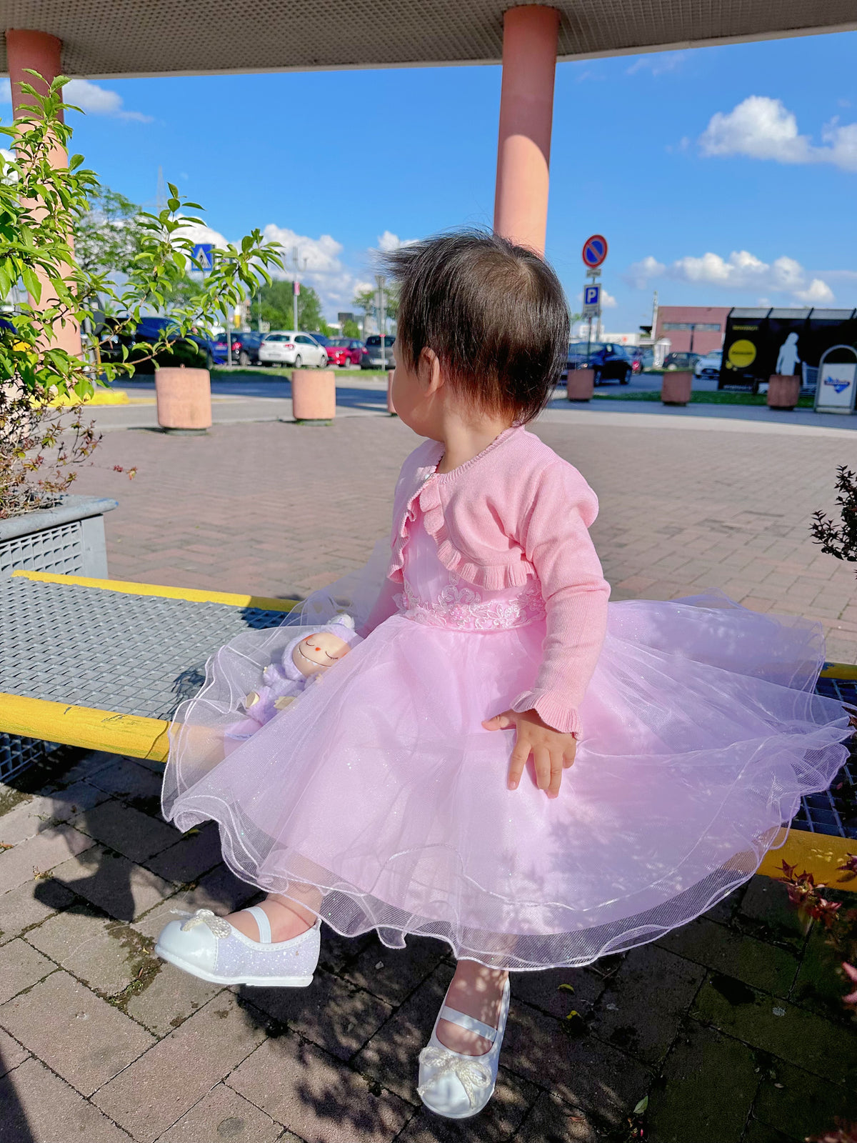 Abito da principessa rosa per bambina 6M–36M Compleanno, Battesimo, Damigella TheOne Bambini 62312