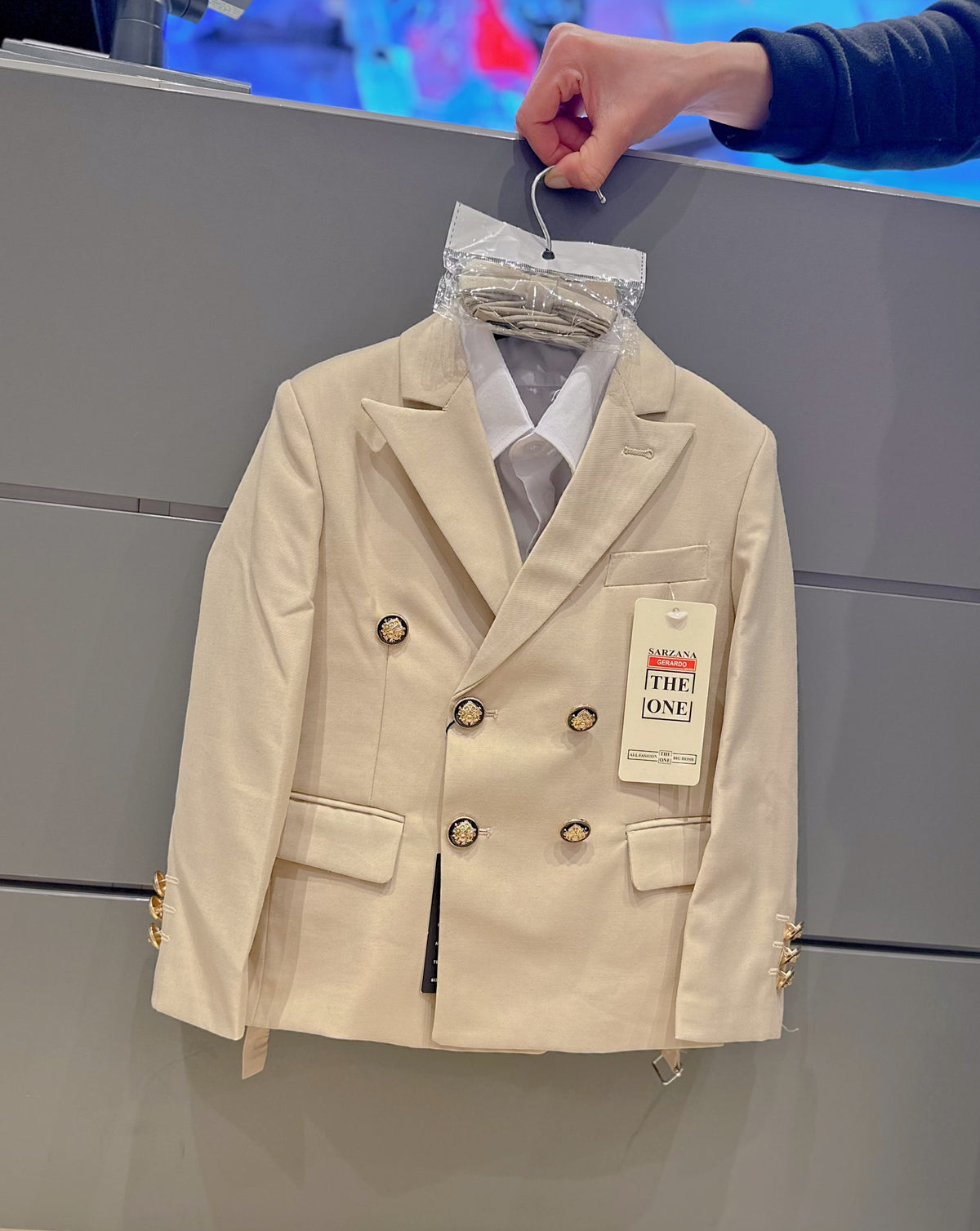 Completo 5 pezzi bambino a doppio petto | 4-14 anni - A51 Poliestere 80%, Cotone 20%