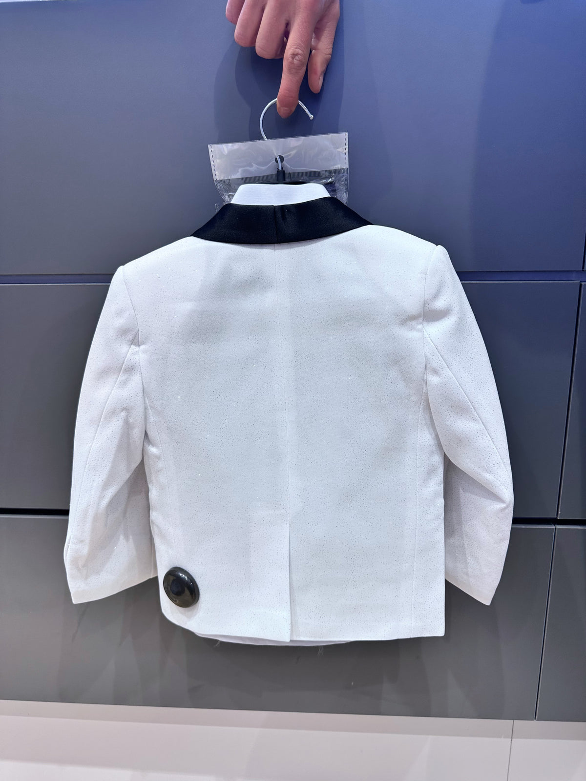 Completo elegante bambino bianco e nero 5 pezzi | 1-16 anni