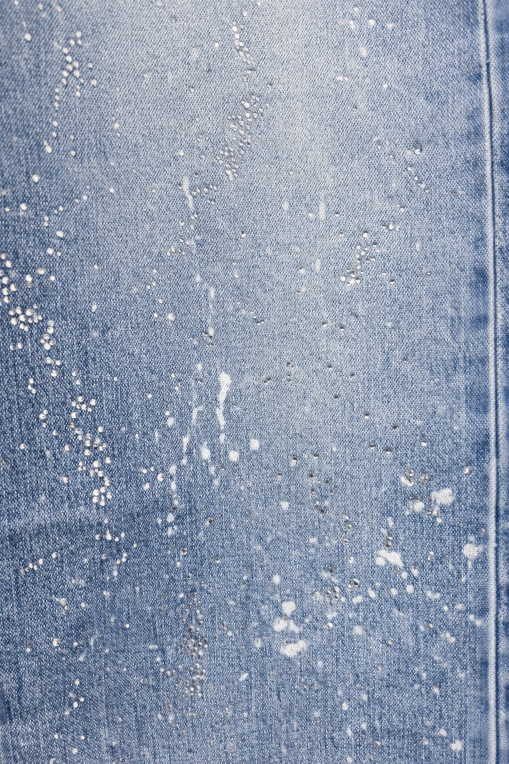 Jeans Donna Wide Leg con Effetto Vernice e Strass – Denim Stretch Stile Street 910