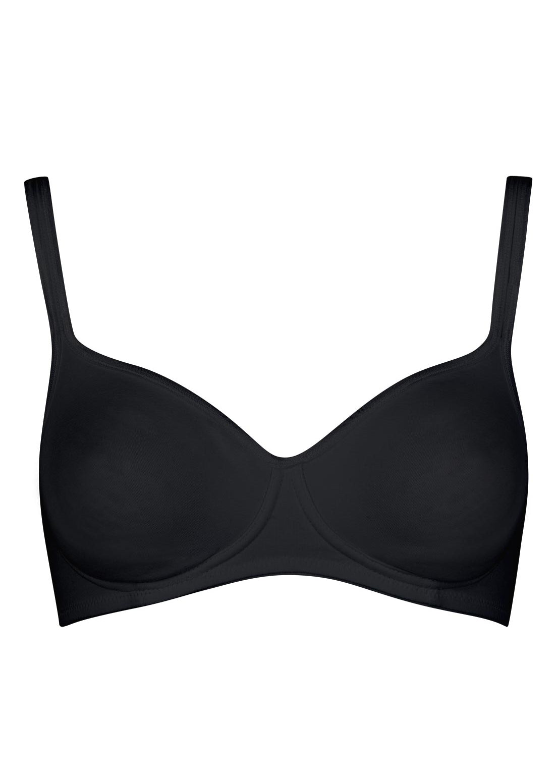 Reggiseno Senza Ferretto Cotonella Essentials Sharon – Cotone Bielastico Preformato Nero