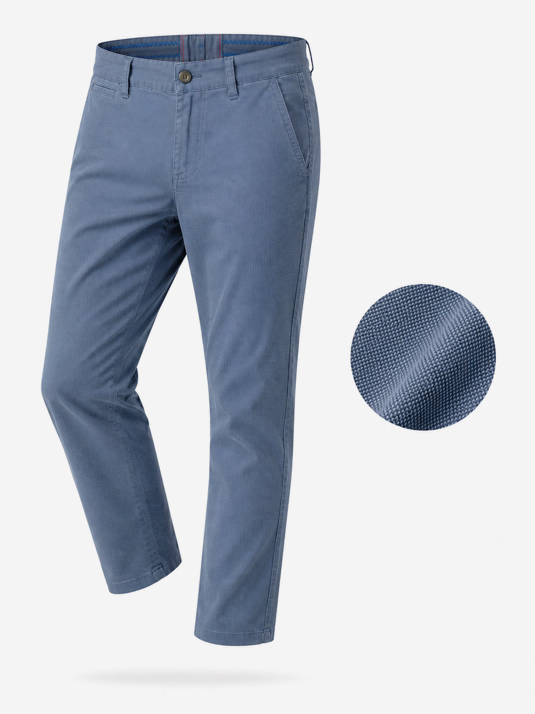 Pantaloni Chino Uomo Eleganti Casual Slim Fit 7116 blu.jeans