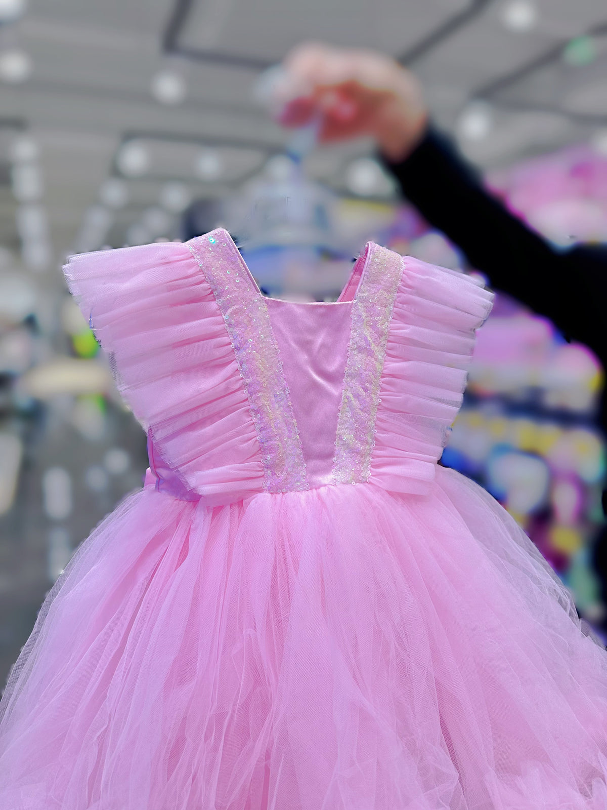 Abito da principessa rosa per bambina | 4-8 anni