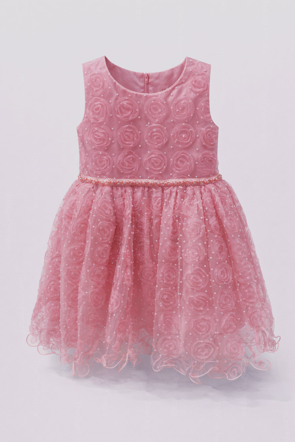 Abito da Principessa Rosa - Vestito Elegante per Neonata (6-36 mesi) rosa antico