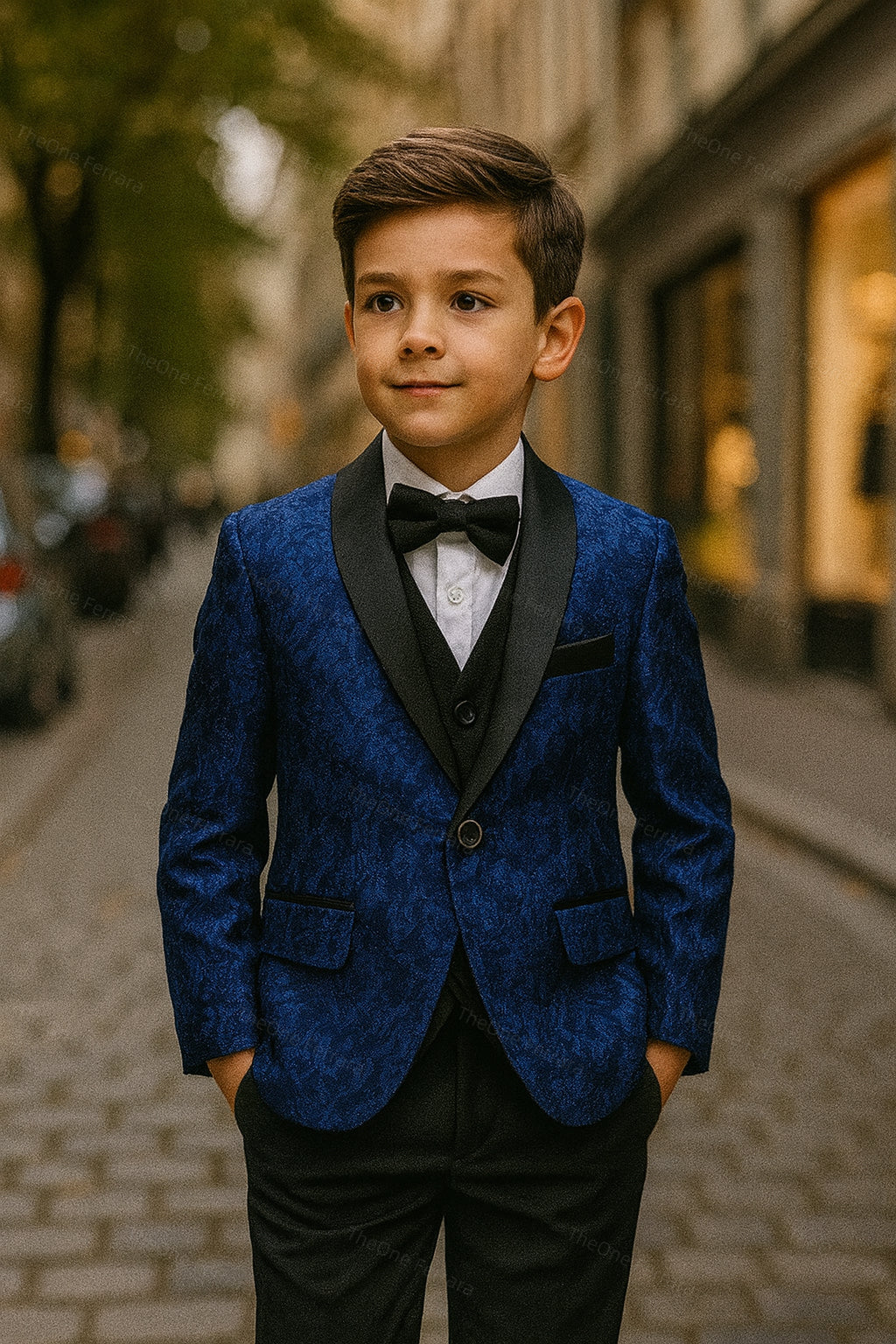 Elegante completo bambino 5 pezzi – da 1 a 16 anni | TheOne Cerimonia 16 Anni Blue notte 80%Poliestere 20%Cottone